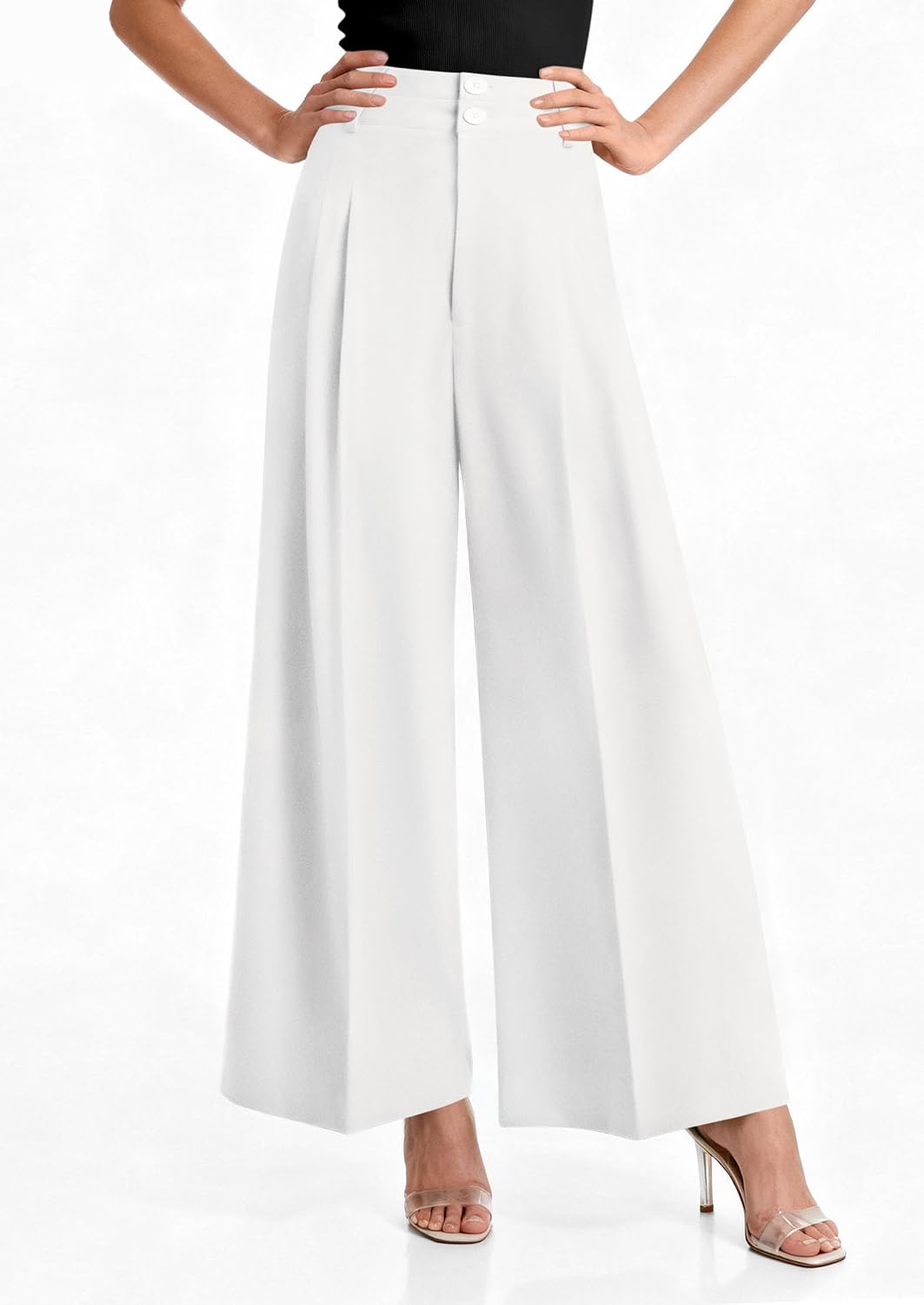 PRETTYGARDEN Women's High Waisted Wide Leg Dress Pants