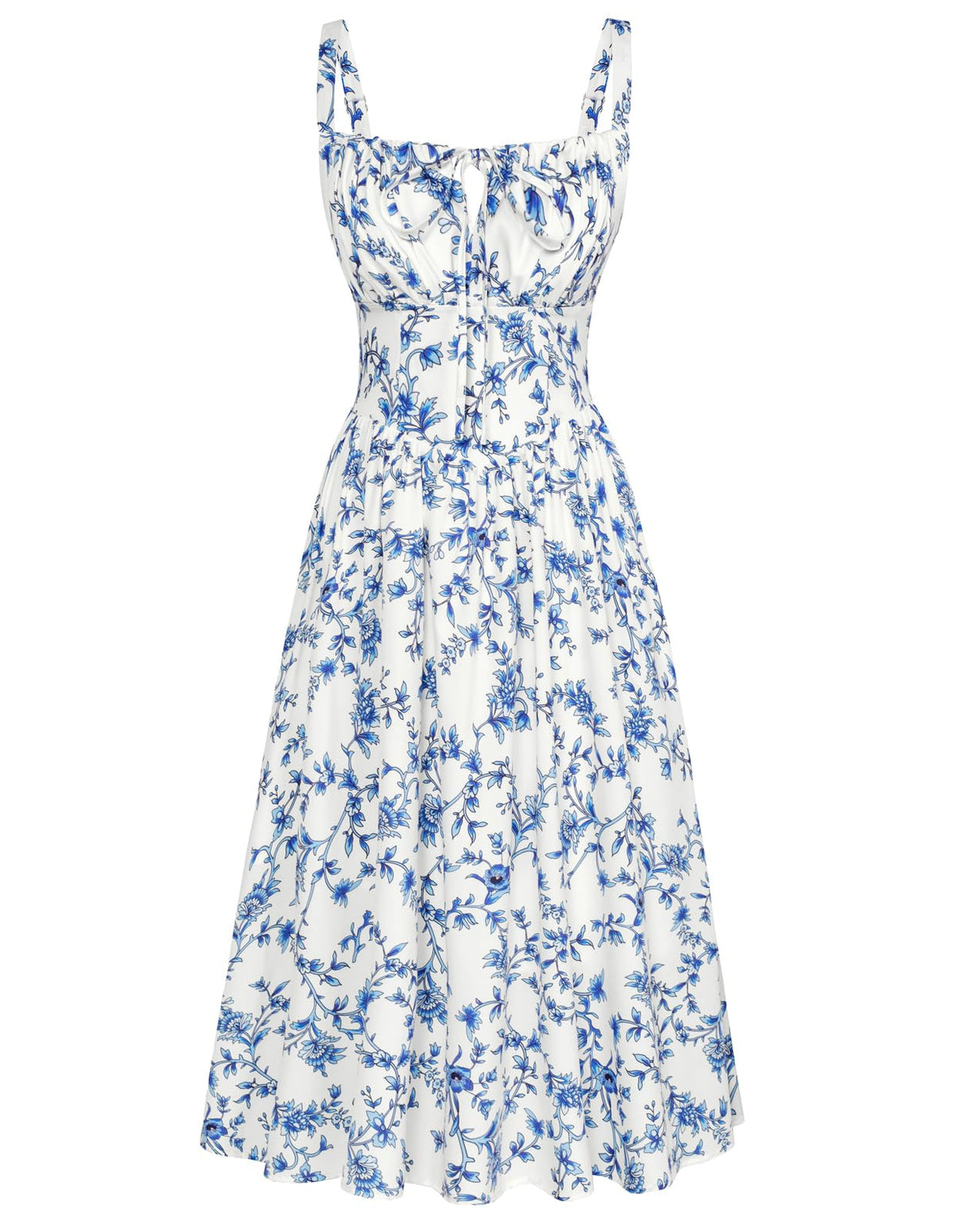 Scarlet Darkness Women's Floral Corset Dress with Pockets for Summer Spring