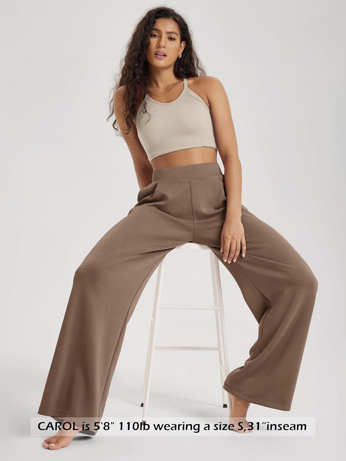 ODODOS Modal Soft Wide Leg Pants for Women High Waist Casual Relaxed Pants with Pockets-27/29"/ 31" Inseam