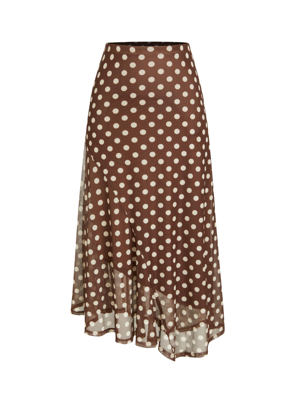 CIDER Skirts for Women Floral Mesh Maxi Asymmetrical Long Western Skirt