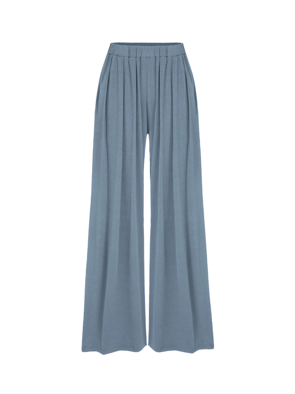 CIDER Palazzo Pants for Women Wide Leg Flowy Pants with Pockets Elastic Mid Waist Summer Beach Vacation Outfits Lightweight