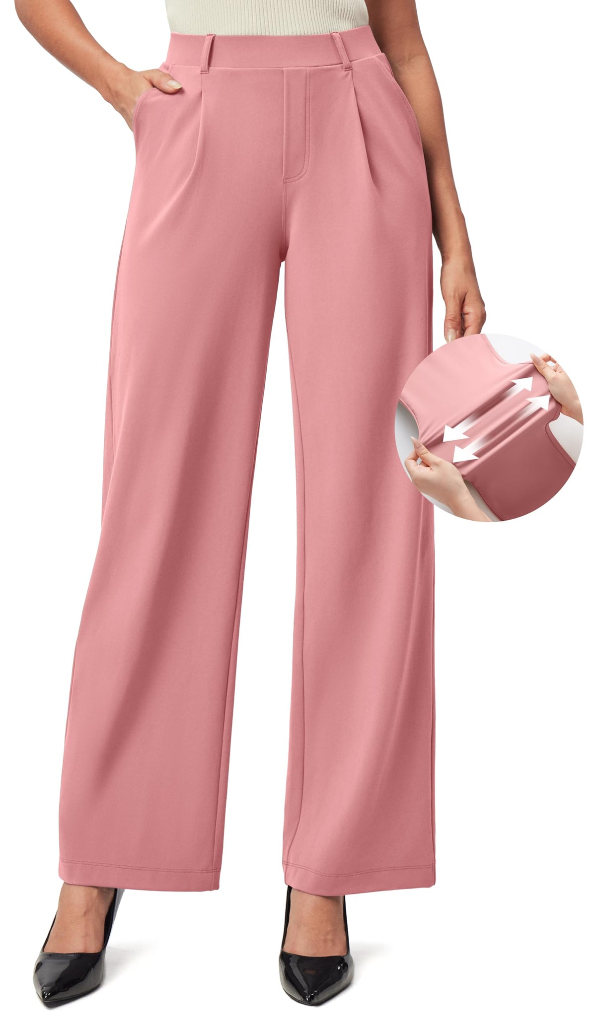 IUGA Dress Pants Women Stretchy Wide Leg Work Pants Business Casual Outfits