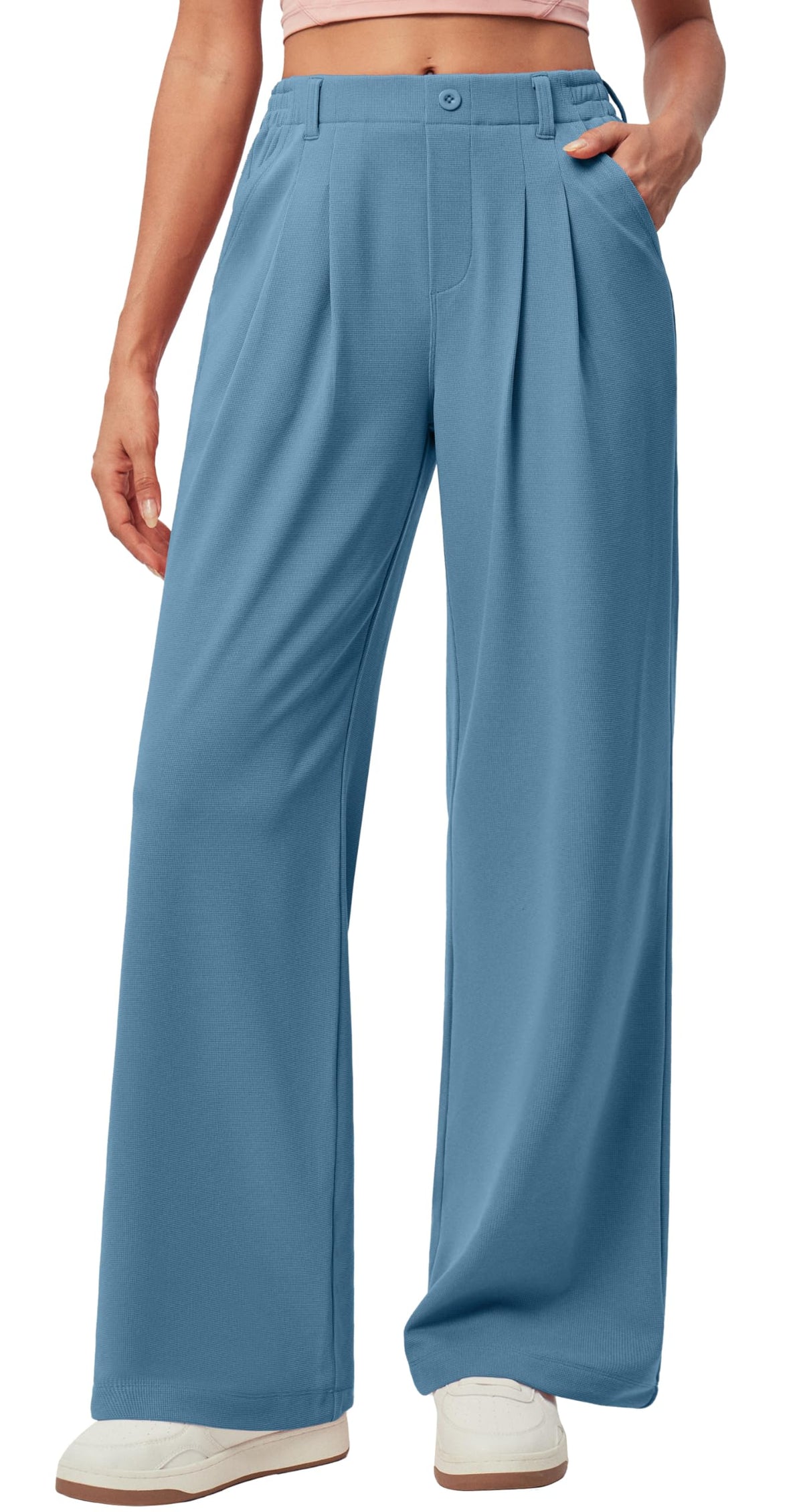 Wide Leg Dress Pants for Women Pull on Work Pants Business Causal Outfits
