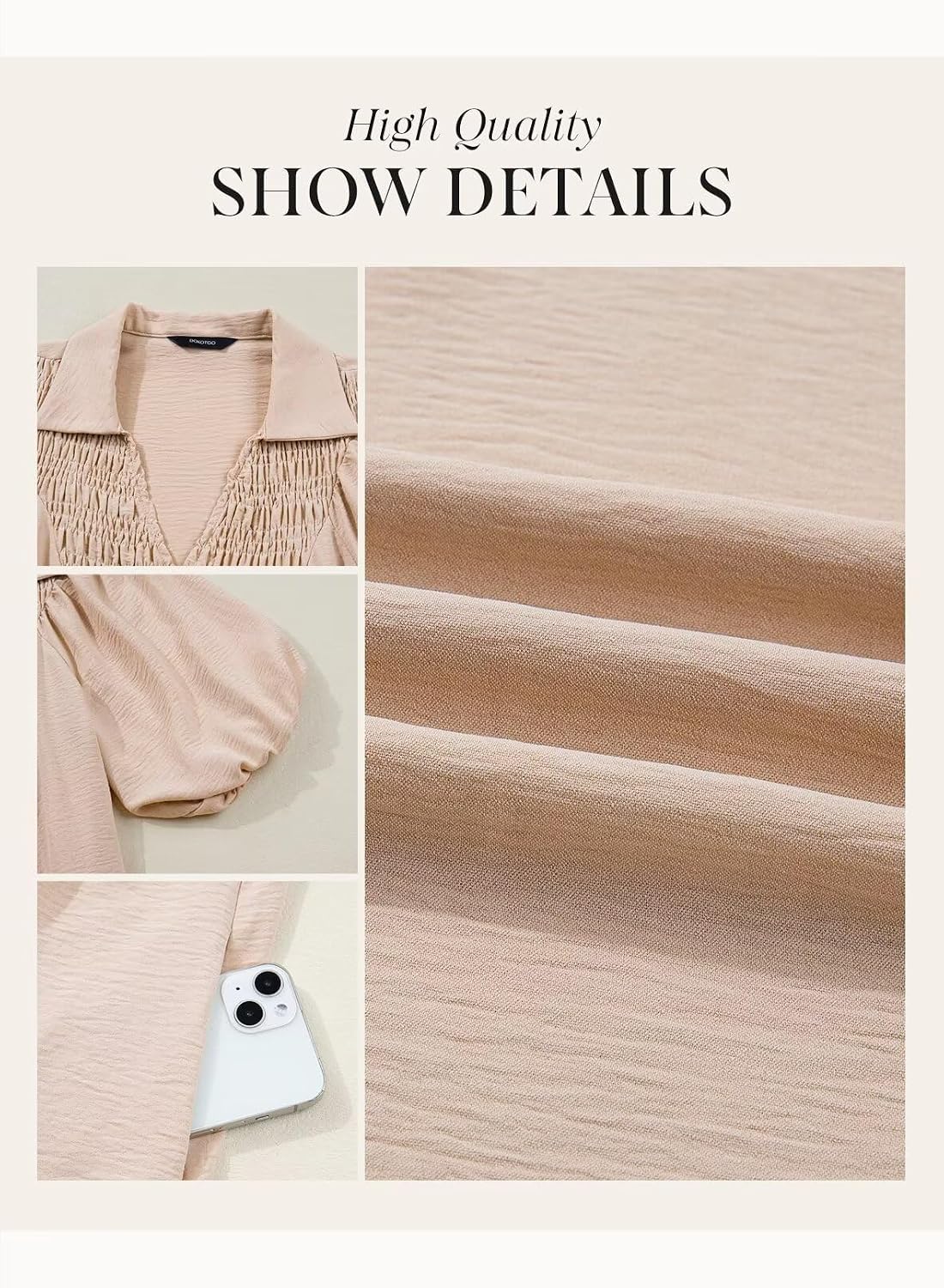 Dokotoo Summer Dresses for Women 2026 Casual Dresses V Neck Puff Sleeve Empire Waist A-Line Maxi Dress