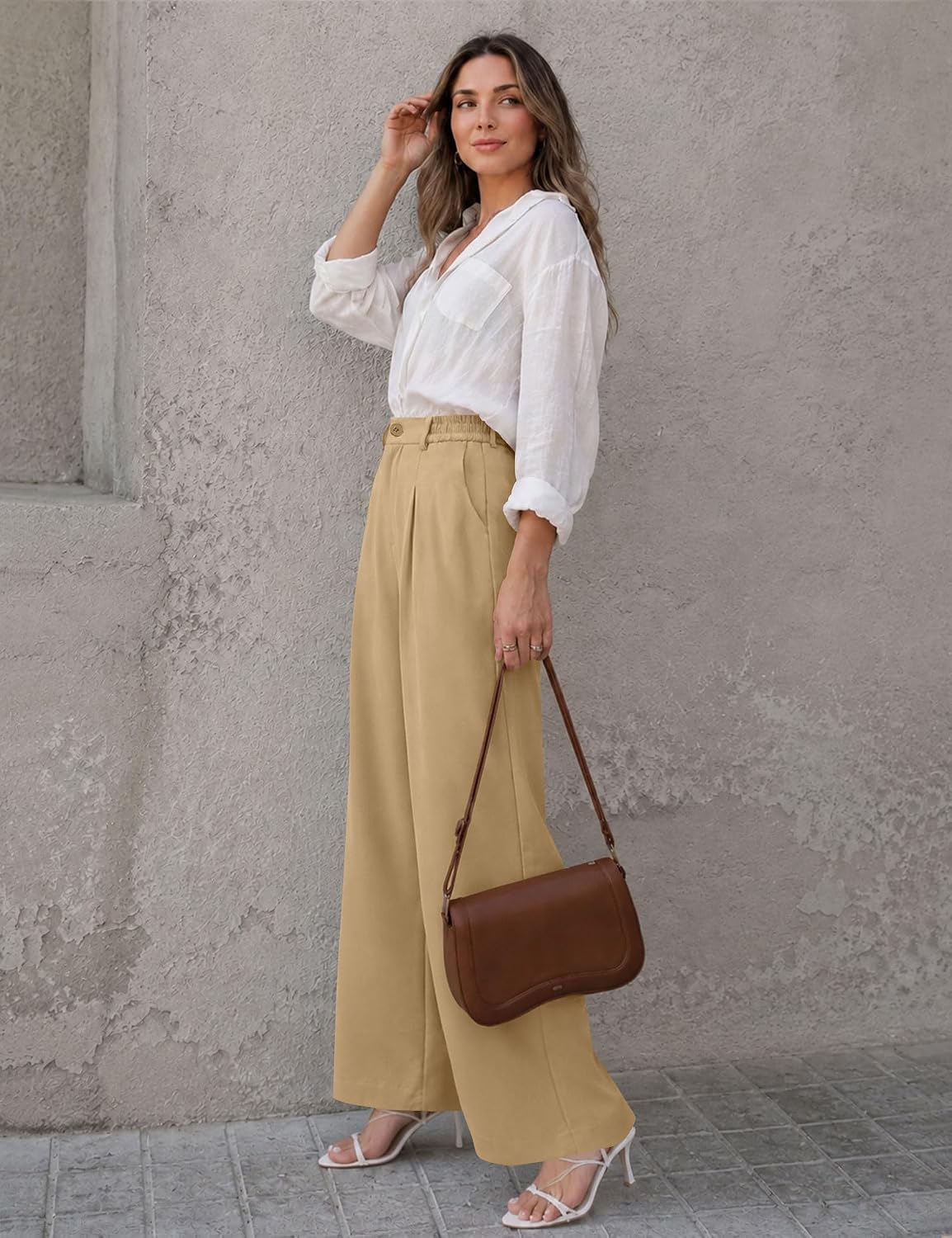 LOMON Womens Wide Leg Dress Pants 2026 Trendy Office Work Trousers