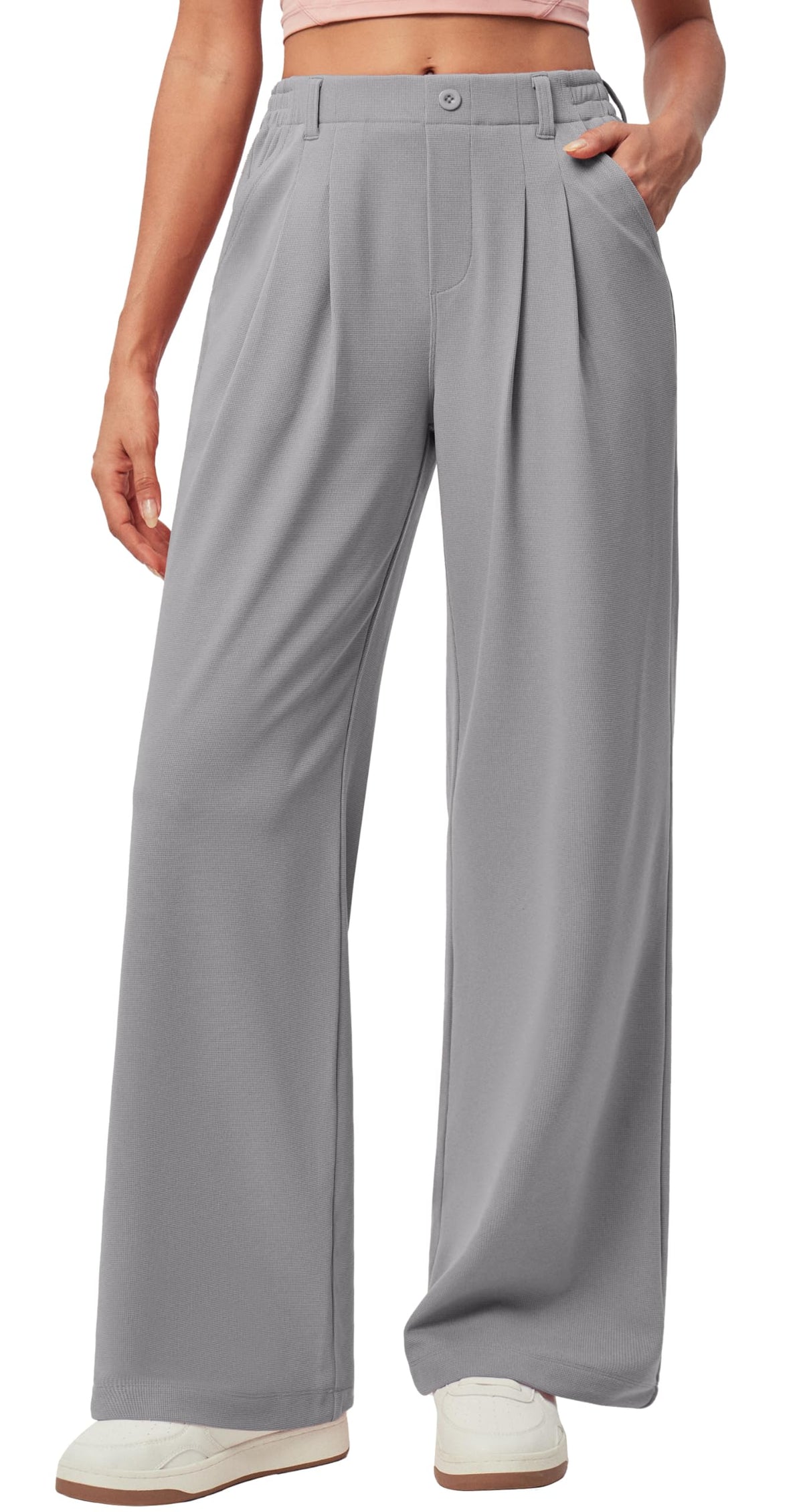 Wide Leg Dress Pants for Women Pull on Work Pants Business Causal Outfits