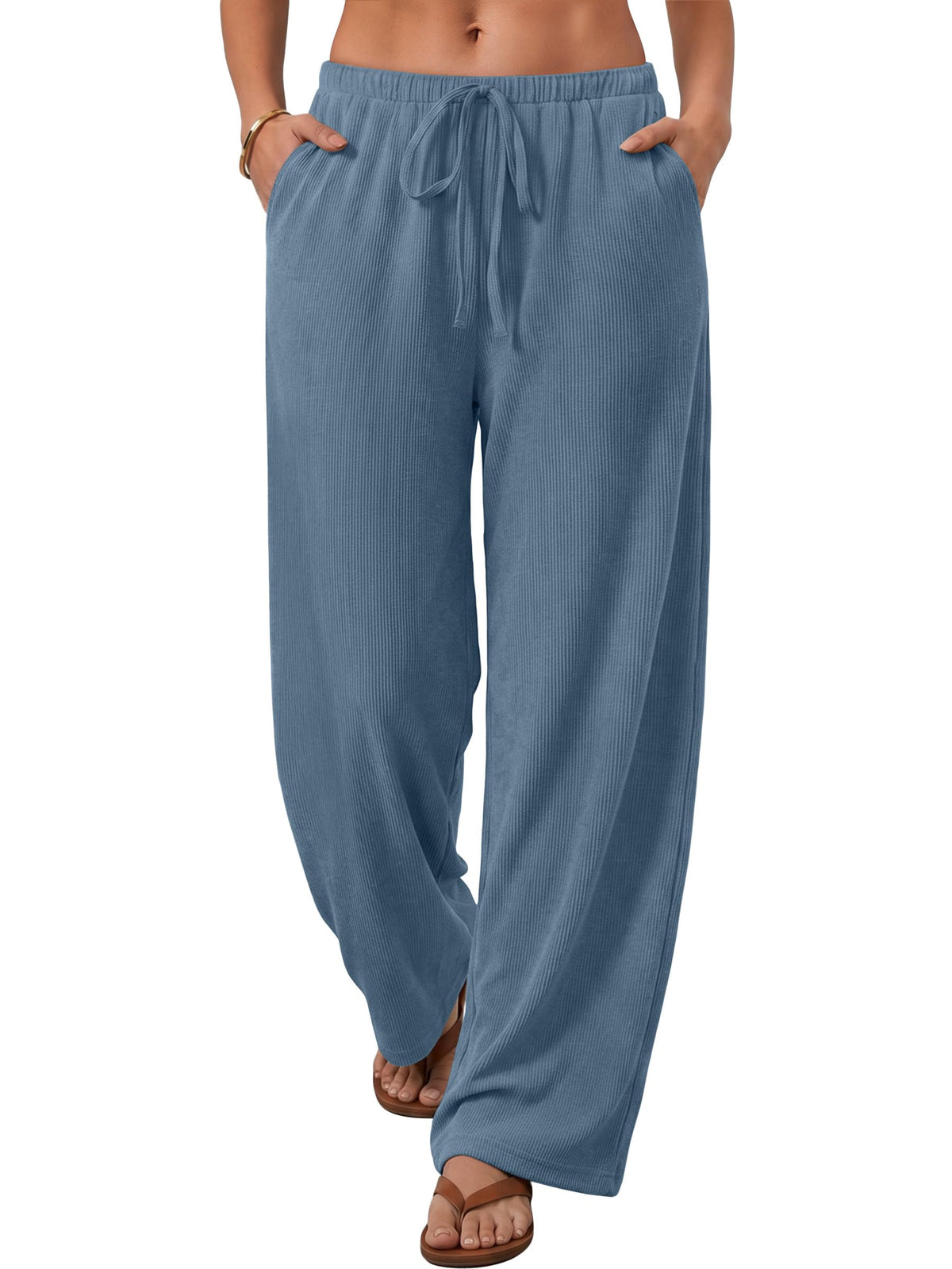ANRABESS Womens Fall Straight Leg Lounge Pants Pajama Bottoms