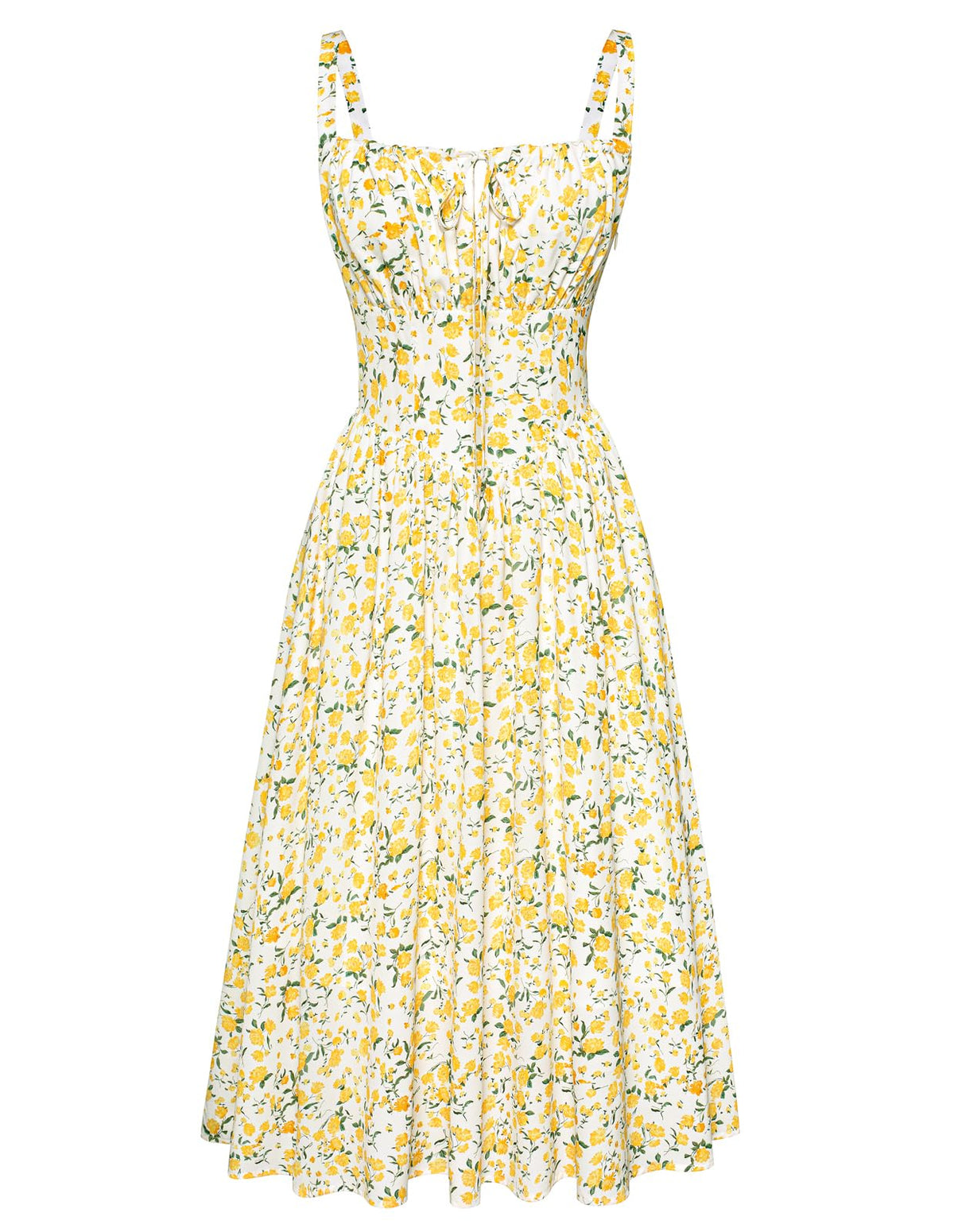 Scarlet Darkness Women's Floral Corset Dress with Pockets for Summer Spring