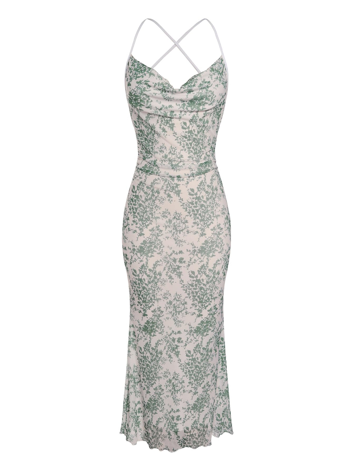 SOLY HUX Women's Floral Mesh Cami Dress Cocktail Wedding Guest Long Dresses