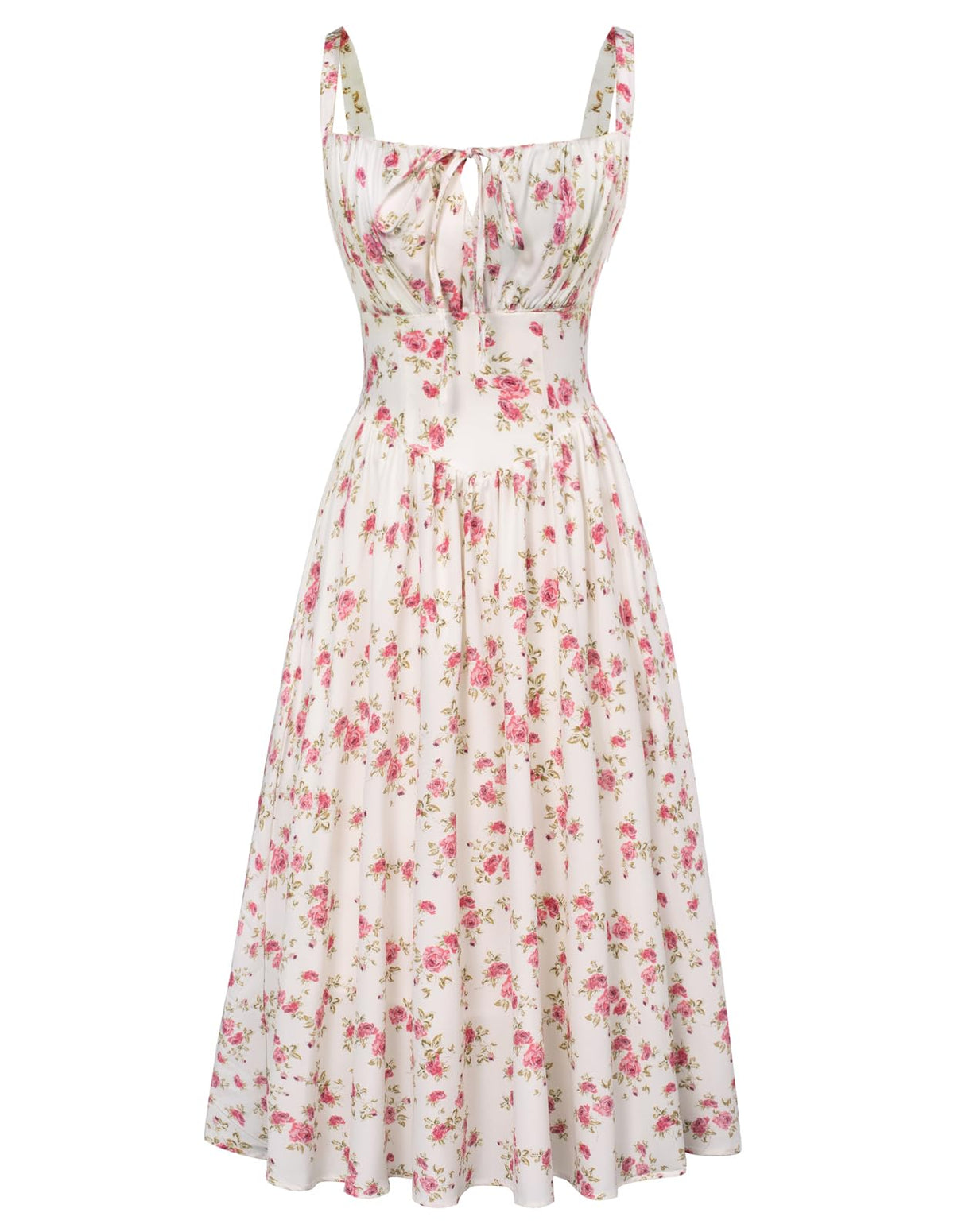 Scarlet Darkness Women's Floral Corset Dress with Pockets for Summer Spring