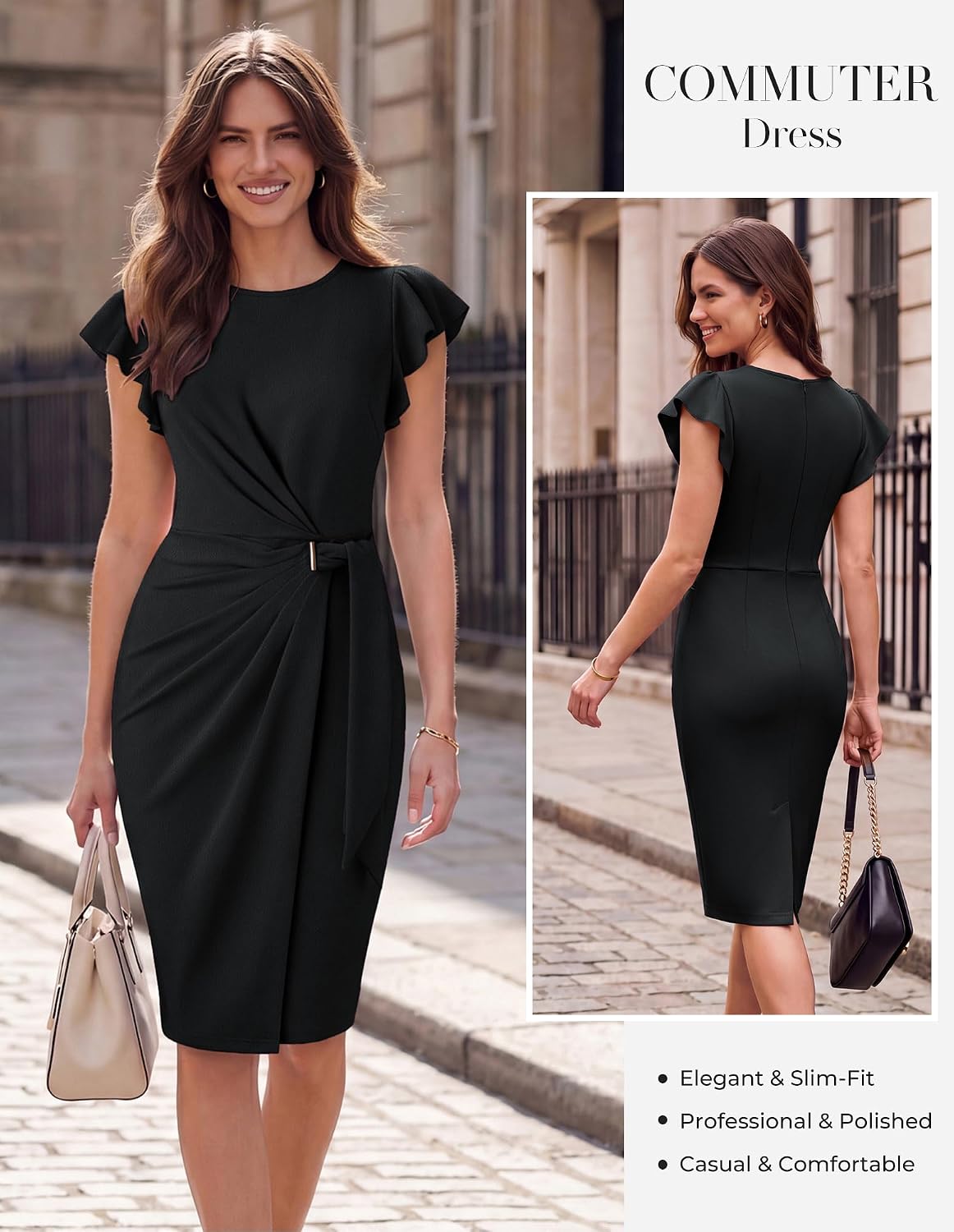GRACE KARIN Women's Business Casual Midi Dress Church Work Bodycon Dresses