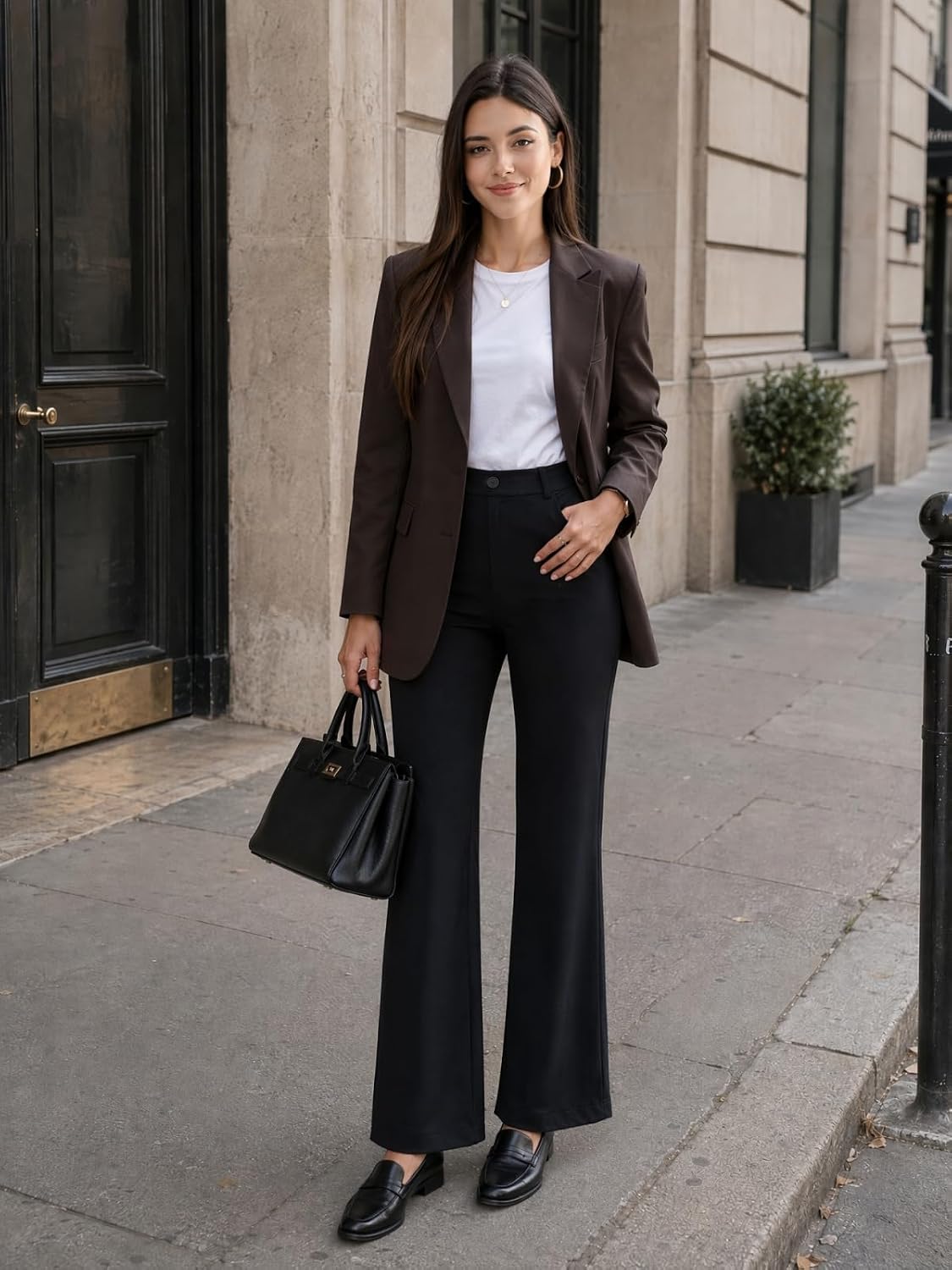 COPYLEAF Dress Pants Women Stretchy Bootcut Casual Work Pants with Pockets