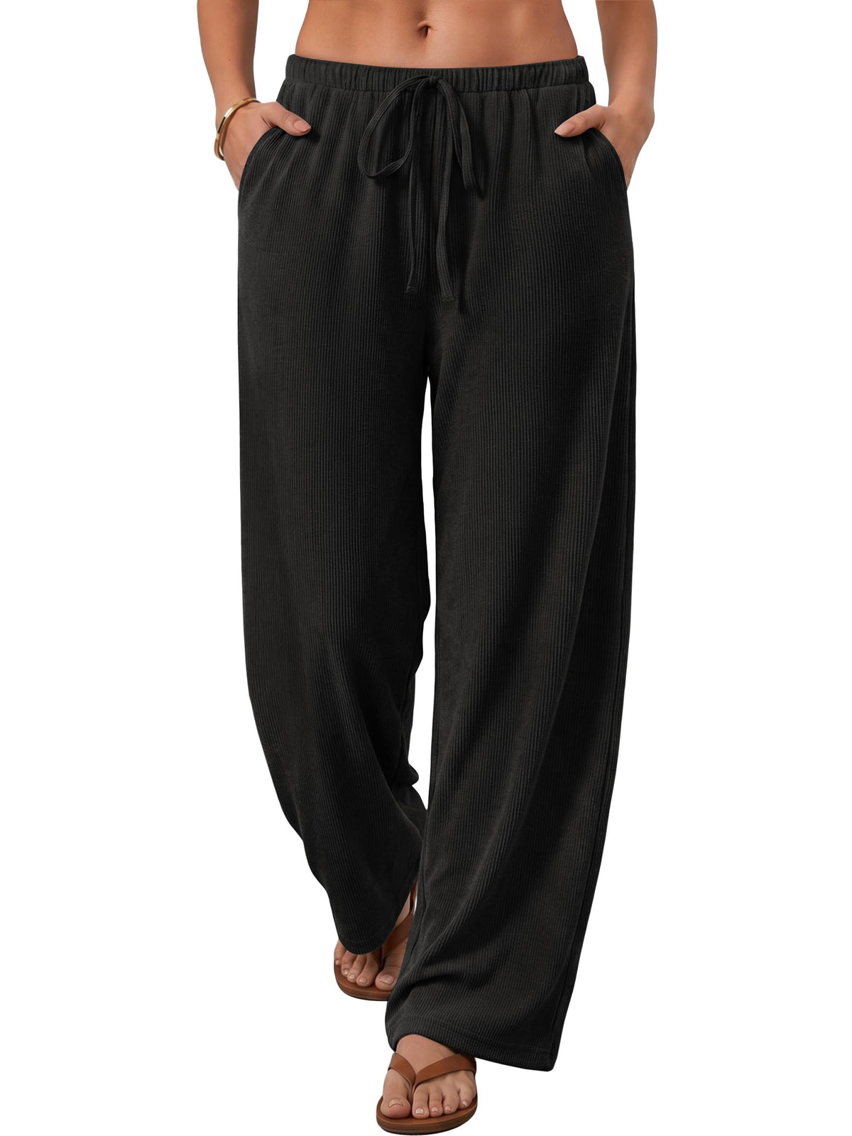 ANRABESS Womens Fall Straight Leg Lounge Pants Pajama Bottoms