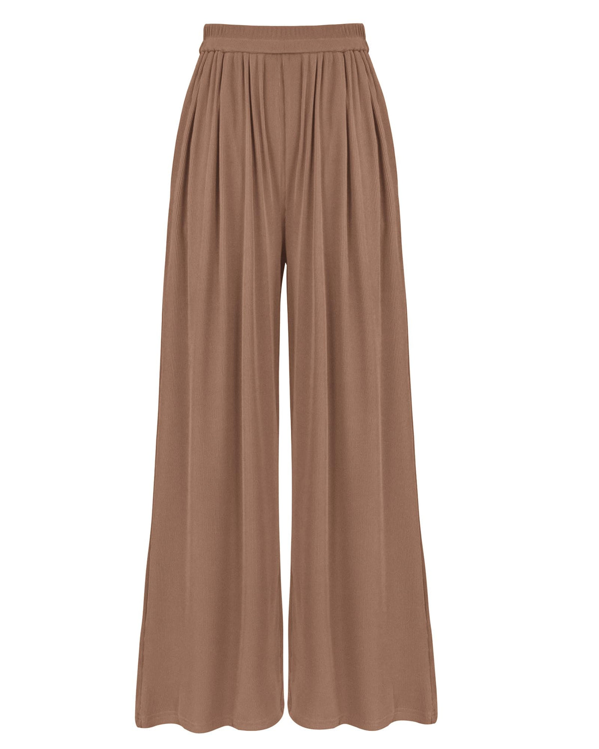 BTFBM High Waist Palazzo Pants for Women Rib Knit