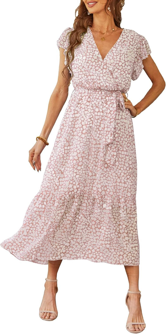 PRETTYGARDEN Women's Summer Floral Boho Maxi Dress