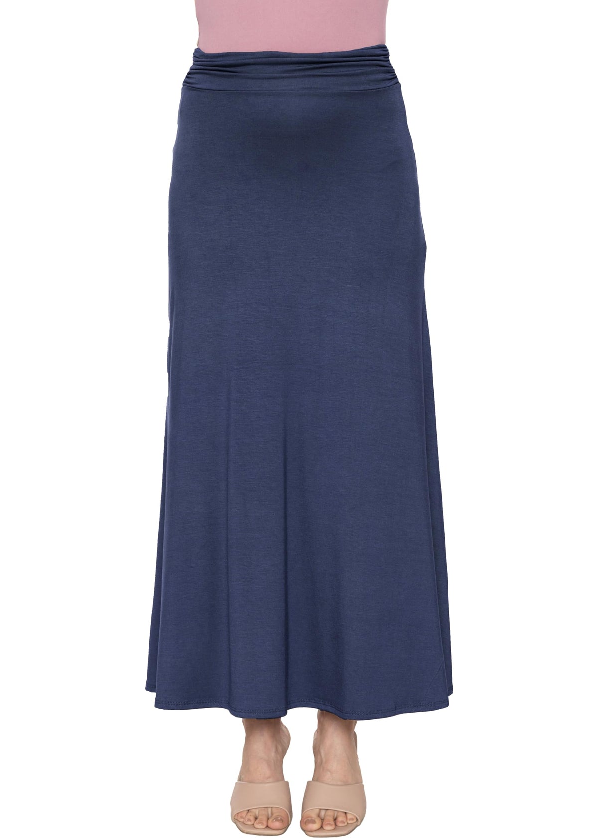STRETCH IS COMFORT Women's & Plus Size Knee and Ankle Length Ruched Waist Flowy Skirt | Soft & Lightweight | Sizes S - 5X