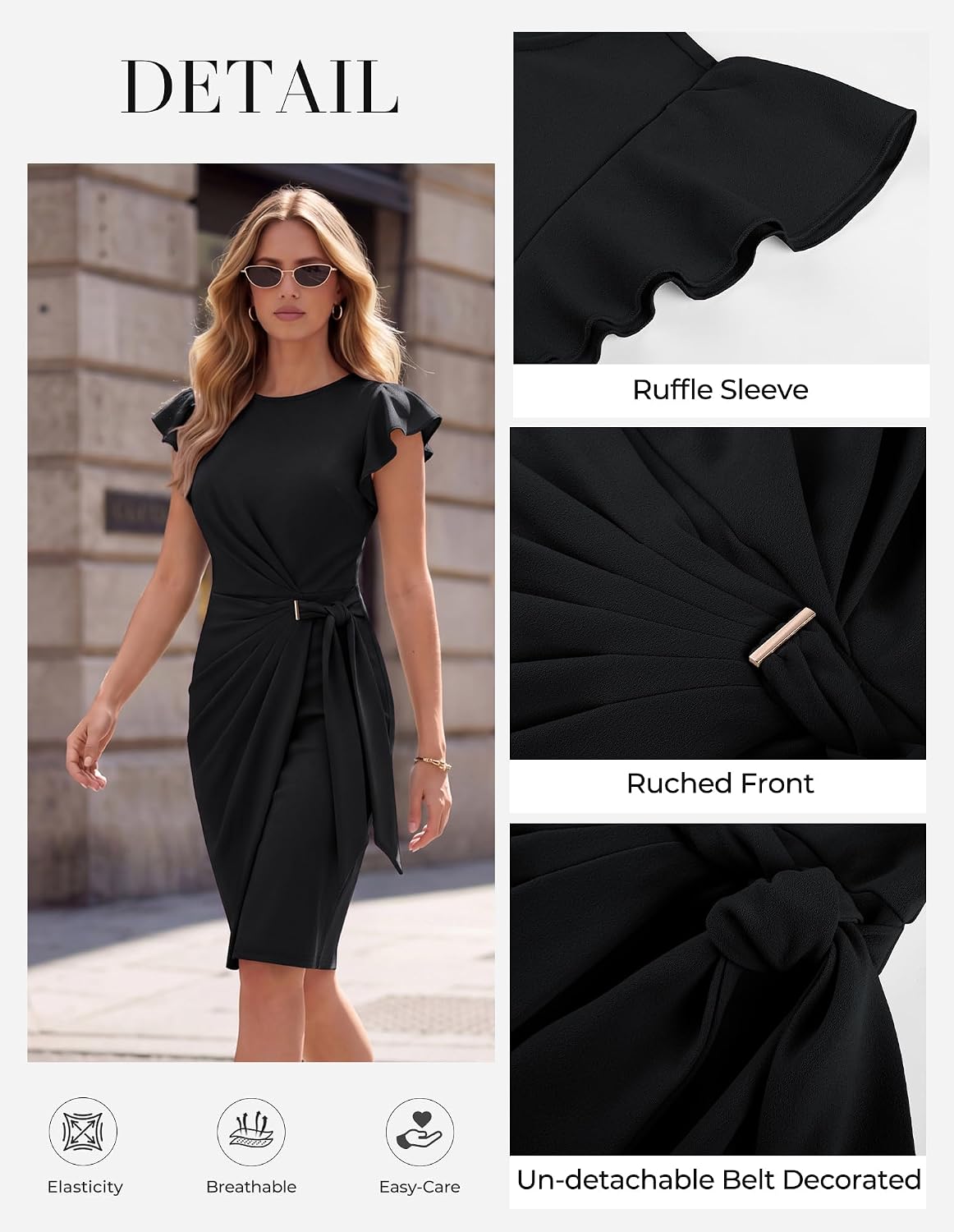 GRACE KARIN Women's Business Casual Midi Dress Church Work Bodycon Dresses