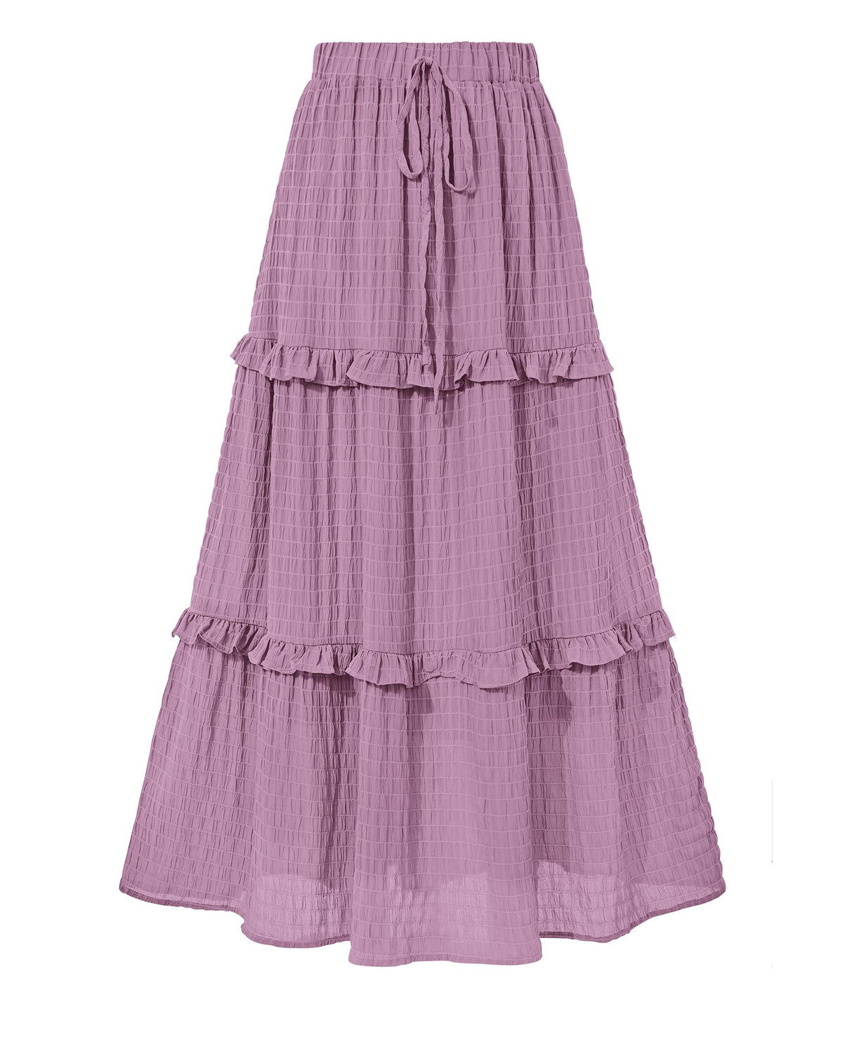 BTFBM Casual Solid Maxi Skirt Fall Clothes Flared A-Line Skirts for Women