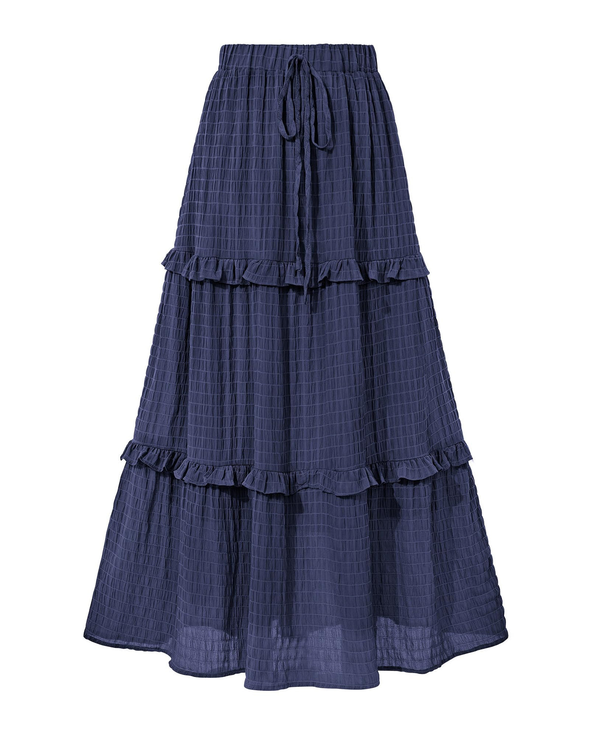 BTFBM Casual Solid Maxi Skirt Fall Clothes Flared A-Line Skirts for Women
