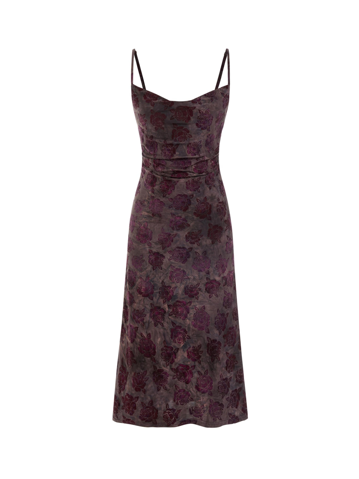 CIDER Womens Velvet Dress Floral Sleeveless Midi Wedding Guest Dresses