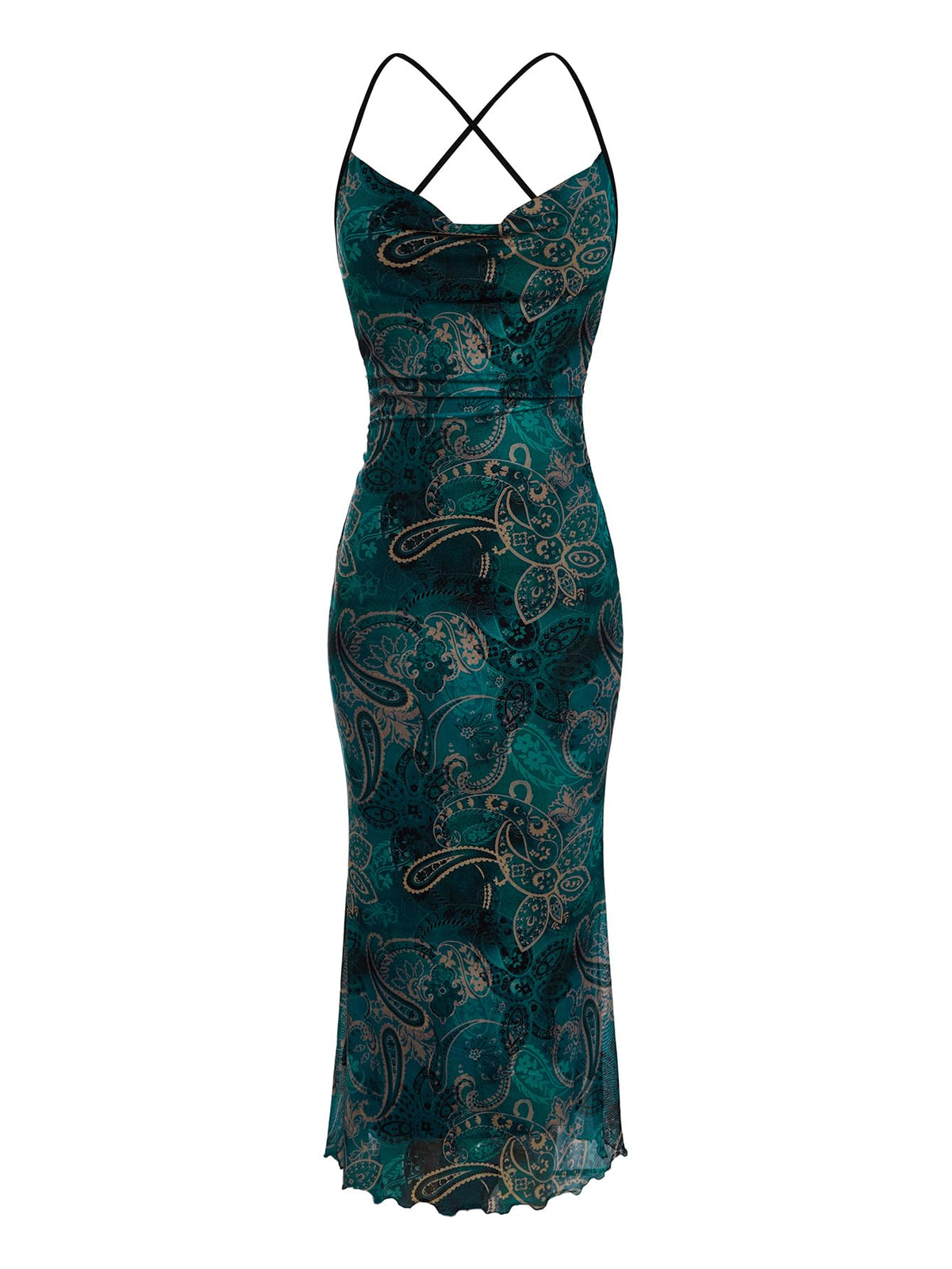 SOLY HUX Women's Floral Mesh Cami Dress Cocktail Wedding Guest Long Dresses