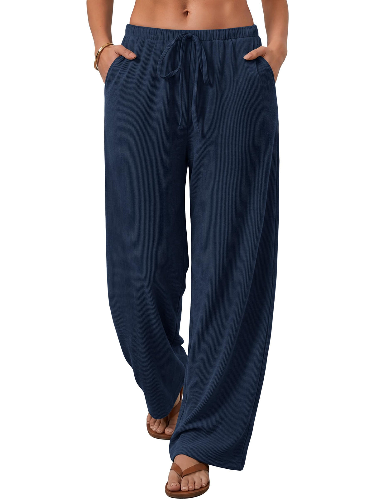ANRABESS Womens Fall Straight Leg Lounge Pants Pajama Bottoms