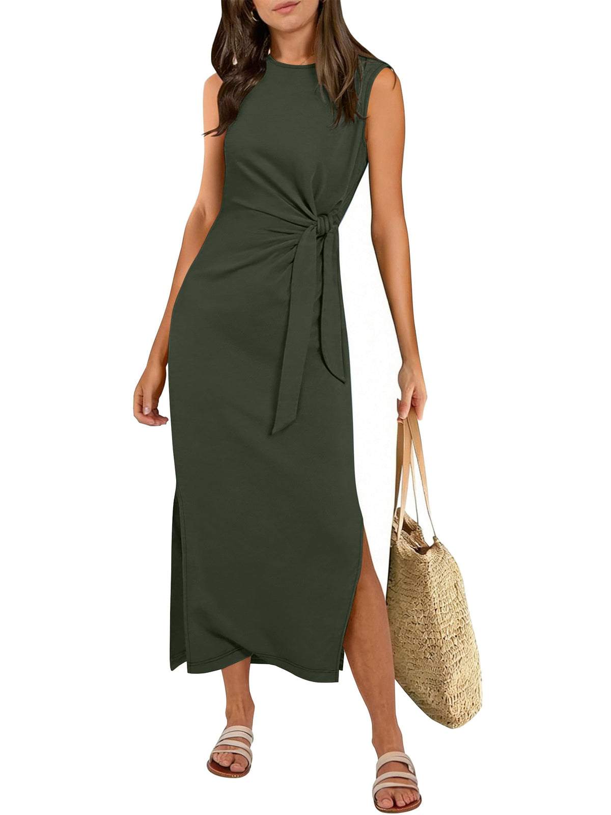 ANRABESS Womens Summer Wrinkle-Free Tank Maxi Dress