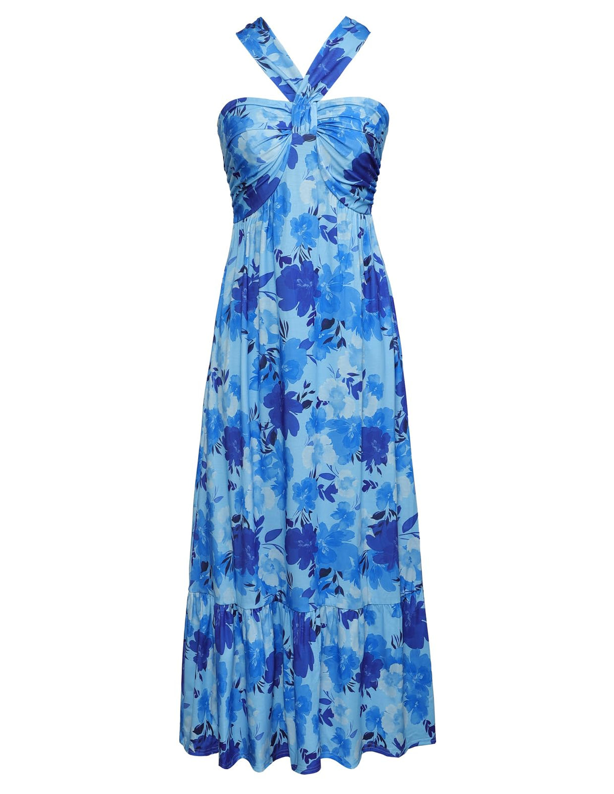 GRACE KARIN Womens Summer Floral Halter Boho Maxi Dresses