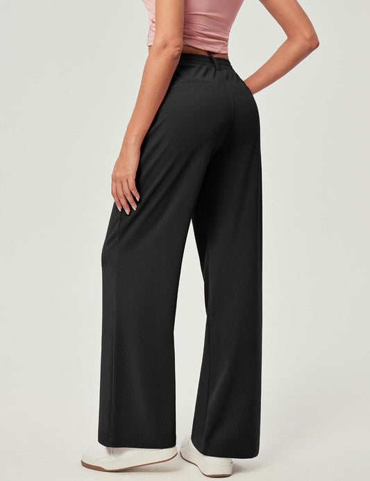 Wide Leg Dress Pants for Women Pull on Work Pants Business Causal Outfits