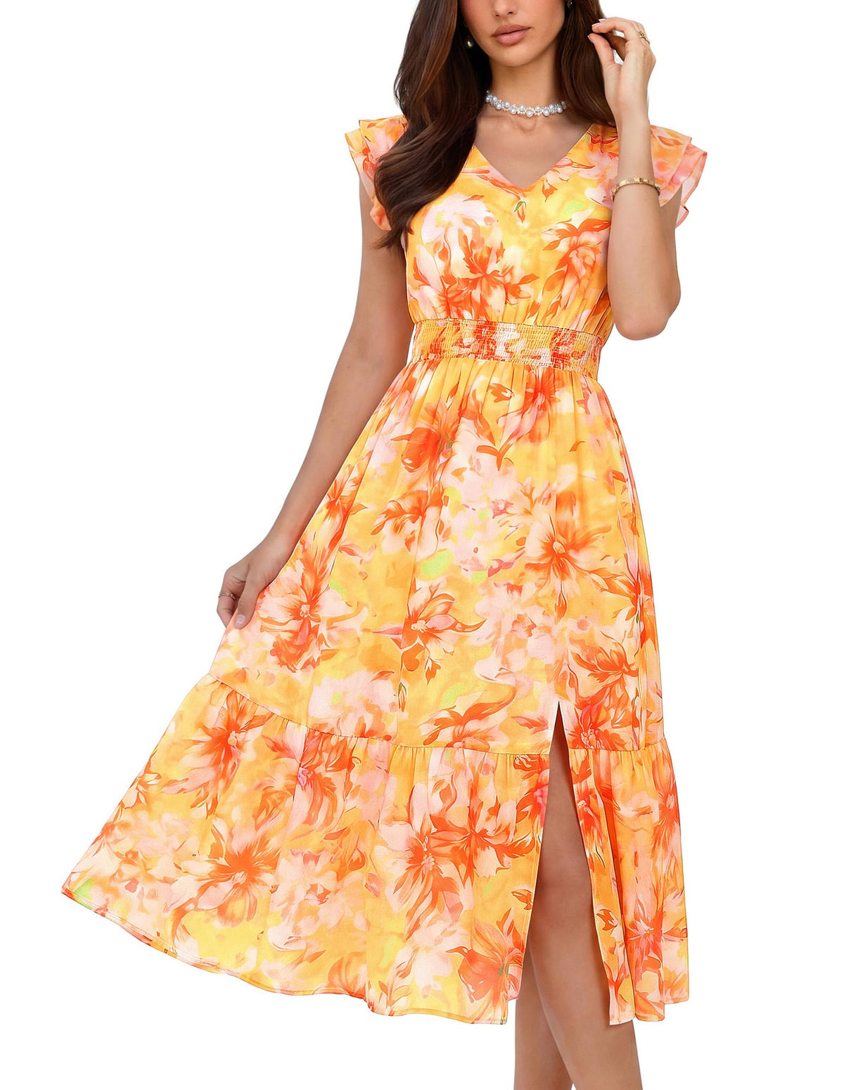 GRACE KARIN Womens Summer Wedding Guest Dresses Boho Beach Midi Sundress