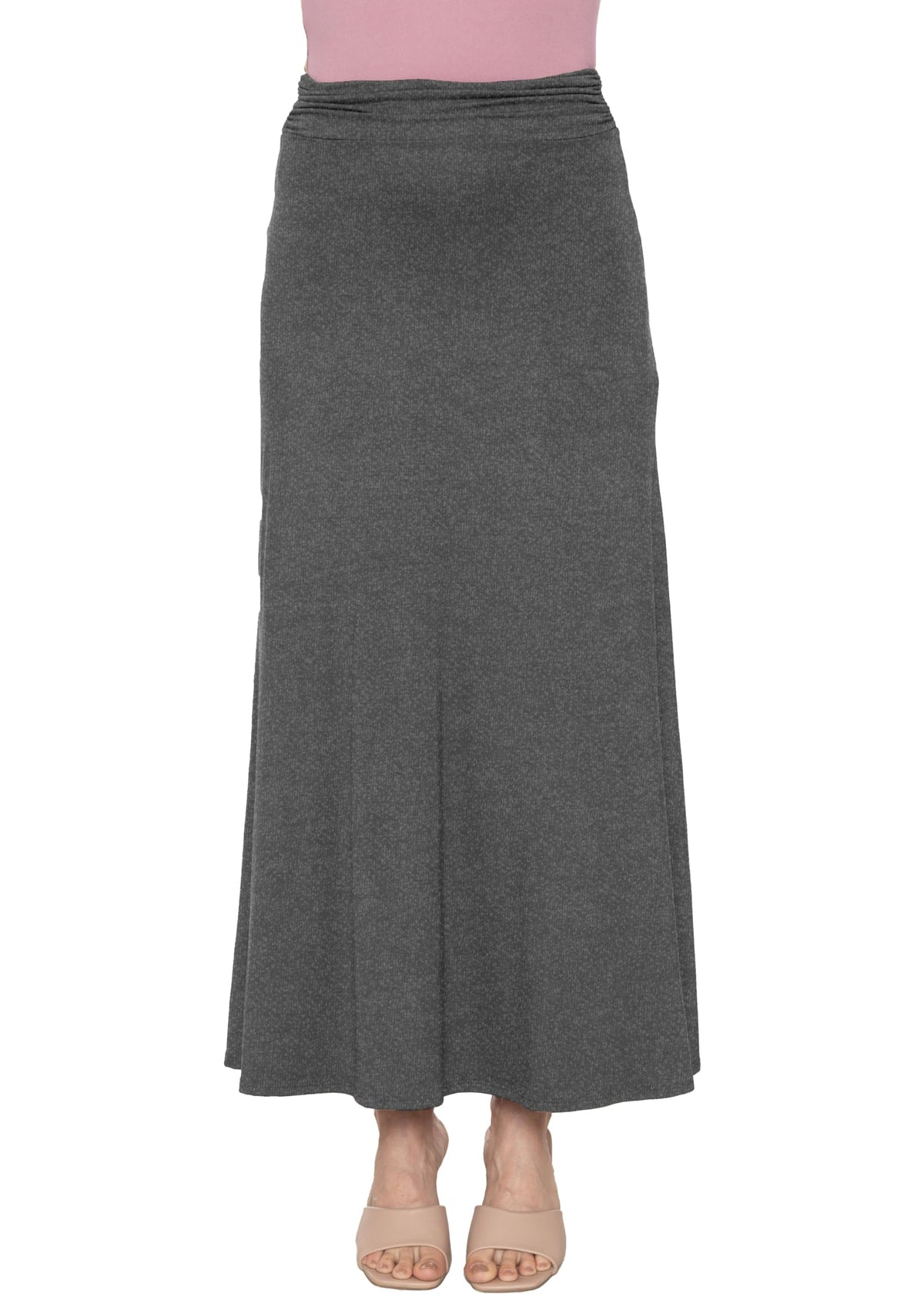 STRETCH IS COMFORT Women's & Plus Size Knee and Ankle Length Ruched Waist Flowy Skirt | Soft & Lightweight | Sizes S - 5X