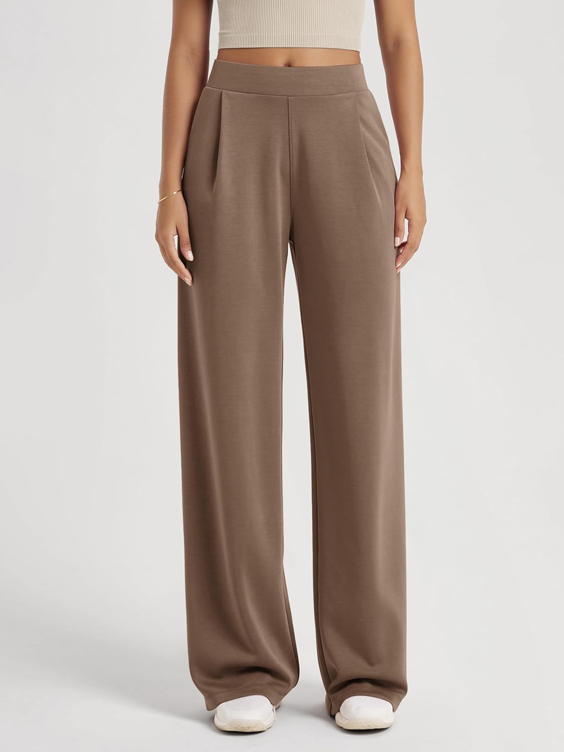 ODODOS Modal Soft Wide Leg Pants for Women High Waist Casual Relaxed Pants with Pockets-27/29"/ 31" Inseam