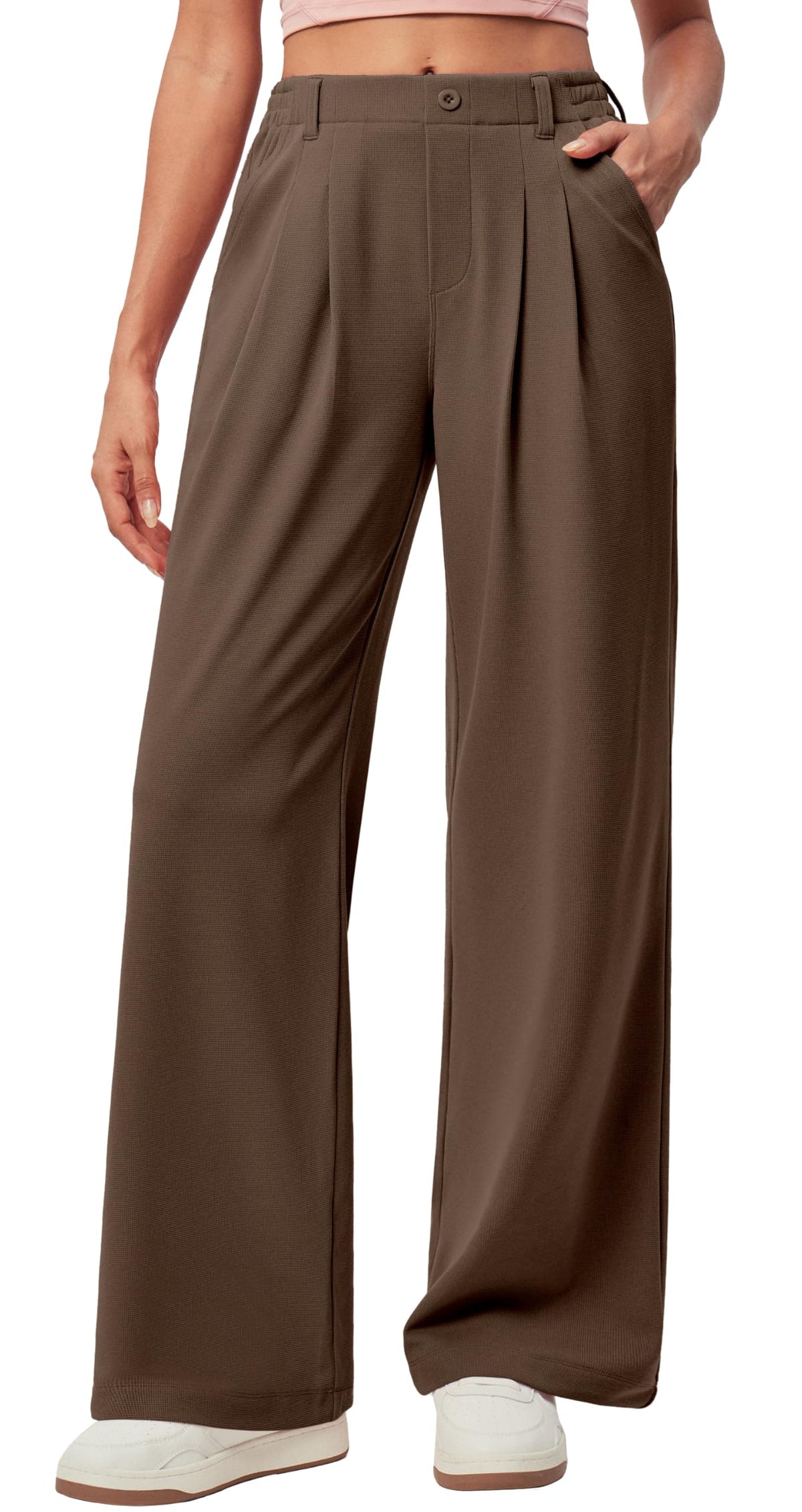 Wide Leg Dress Pants for Women Pull on Work Pants Business Causal Outfits