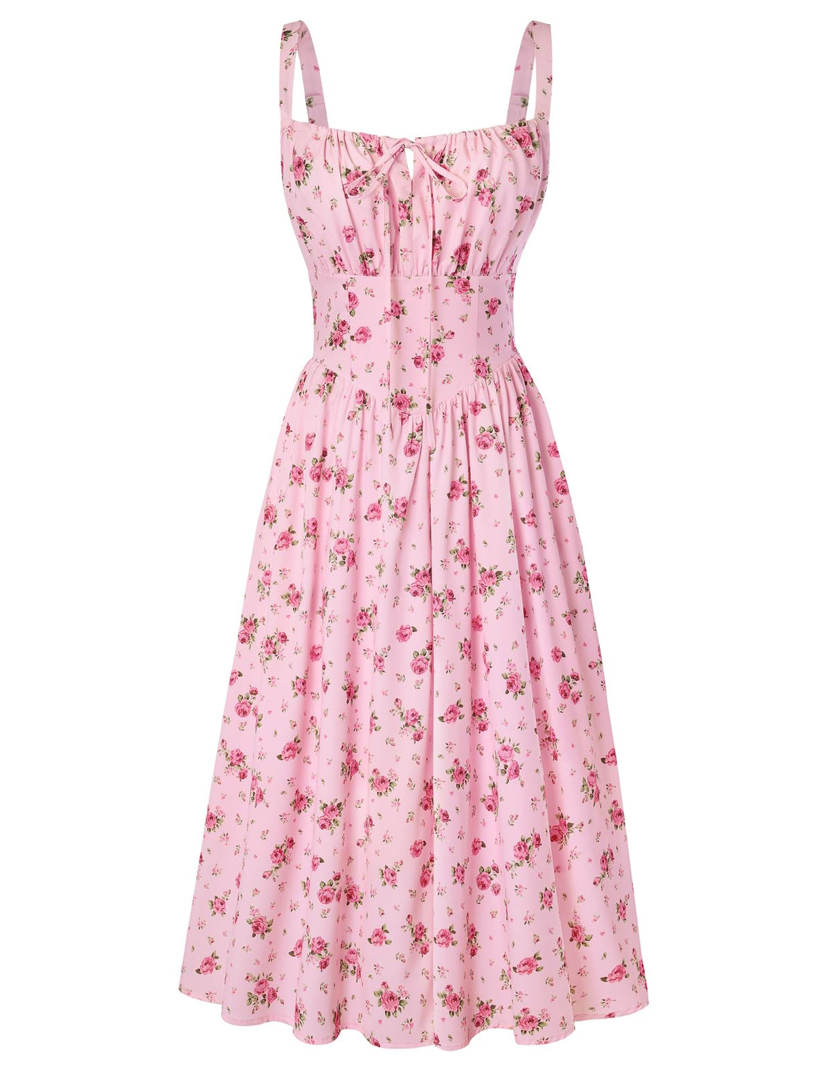 Scarlet Darkness Women's Floral Corset Dress with Pockets for Summer Spring