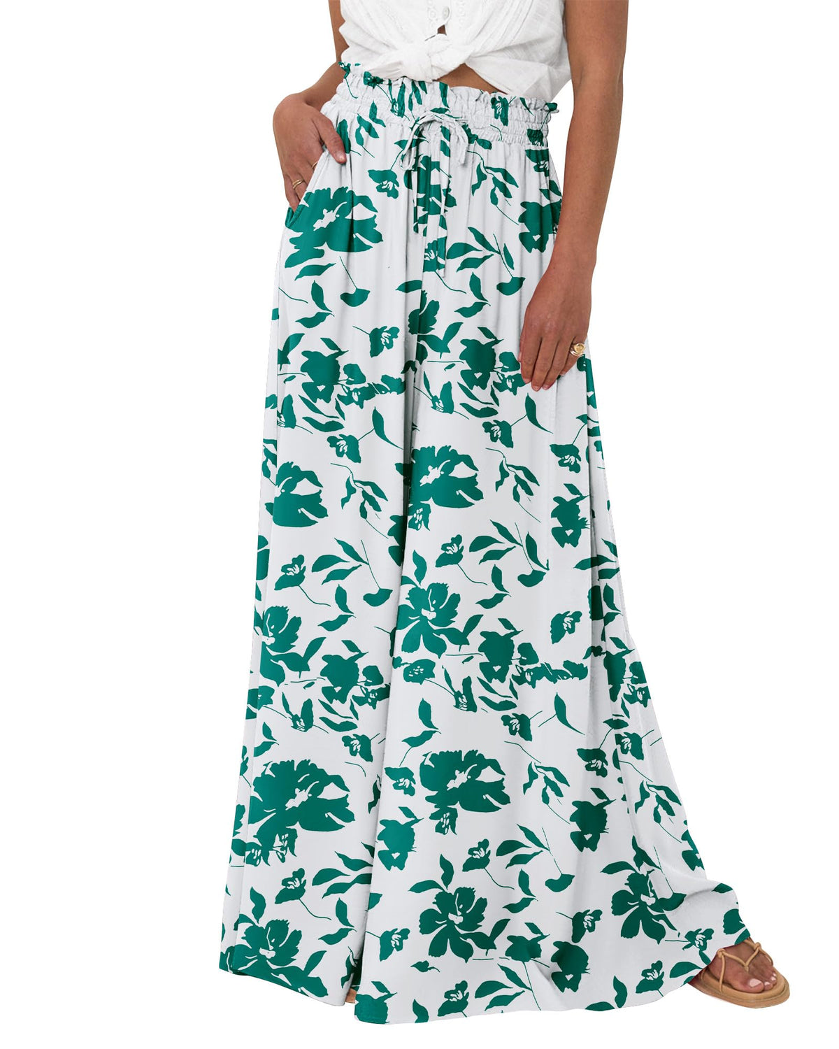 BTFBM Wide Leg Flowy Palazzo Pants for Women