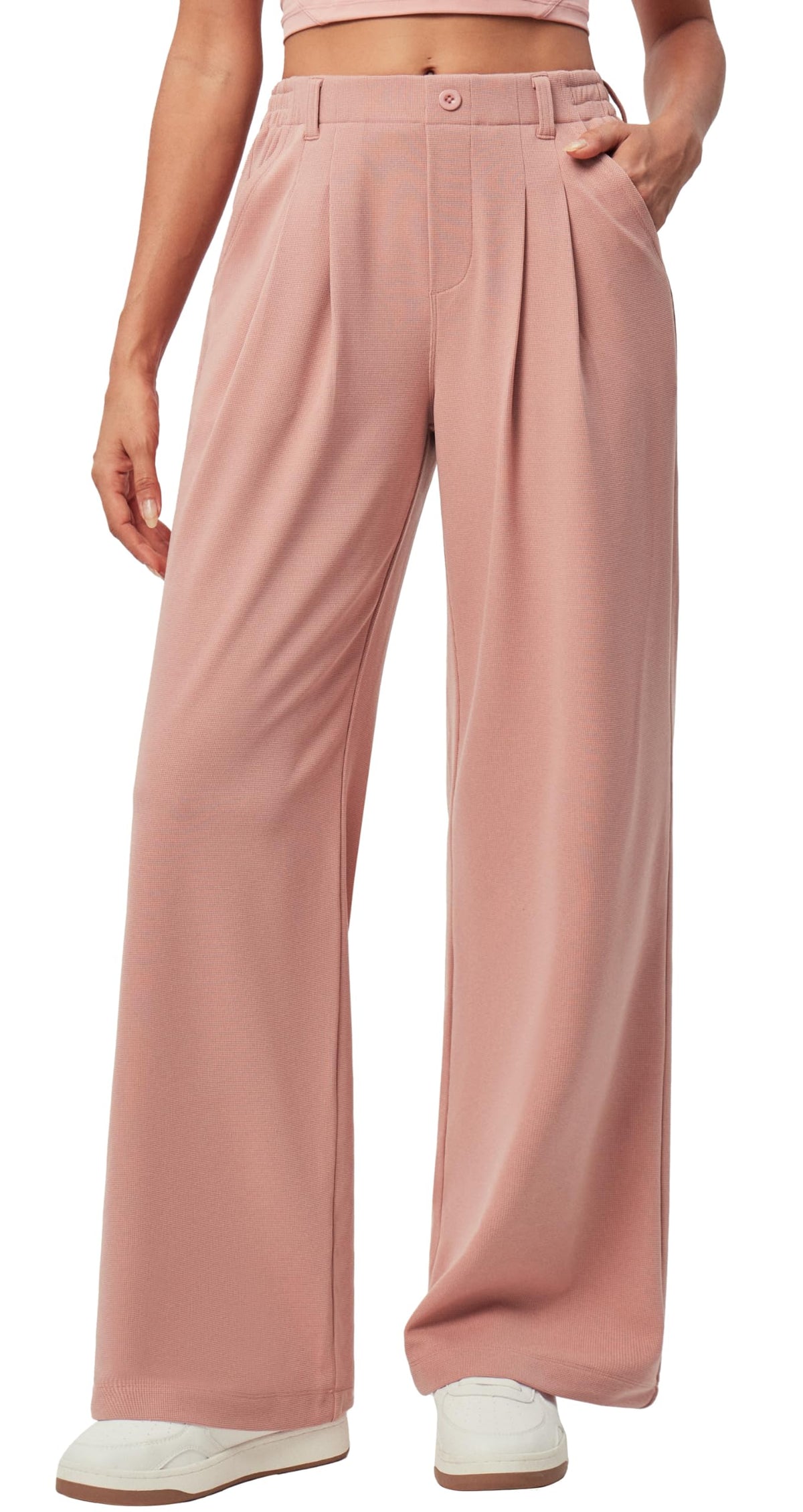Wide Leg Dress Pants for Women Pull on Work Pants Business Causal Outfits