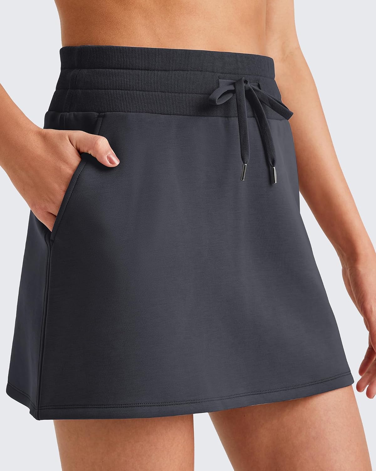 G4Free Smoofit Modal Soft A Line Casual Skirt for Women with 2 Side Pockets