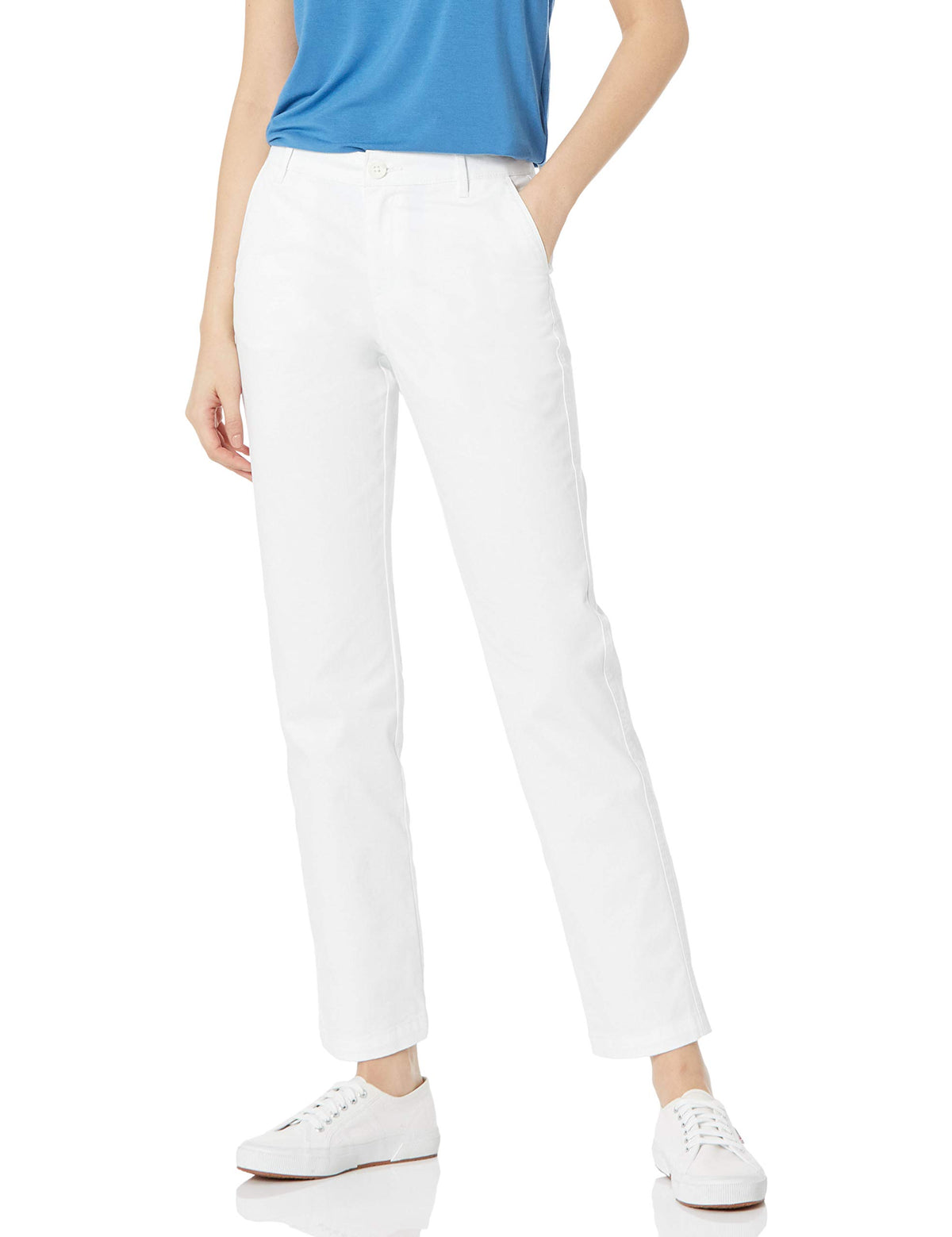 Amazon Essentials Women's Slim Fit Straight Leg Stretch Twill Chino Pant