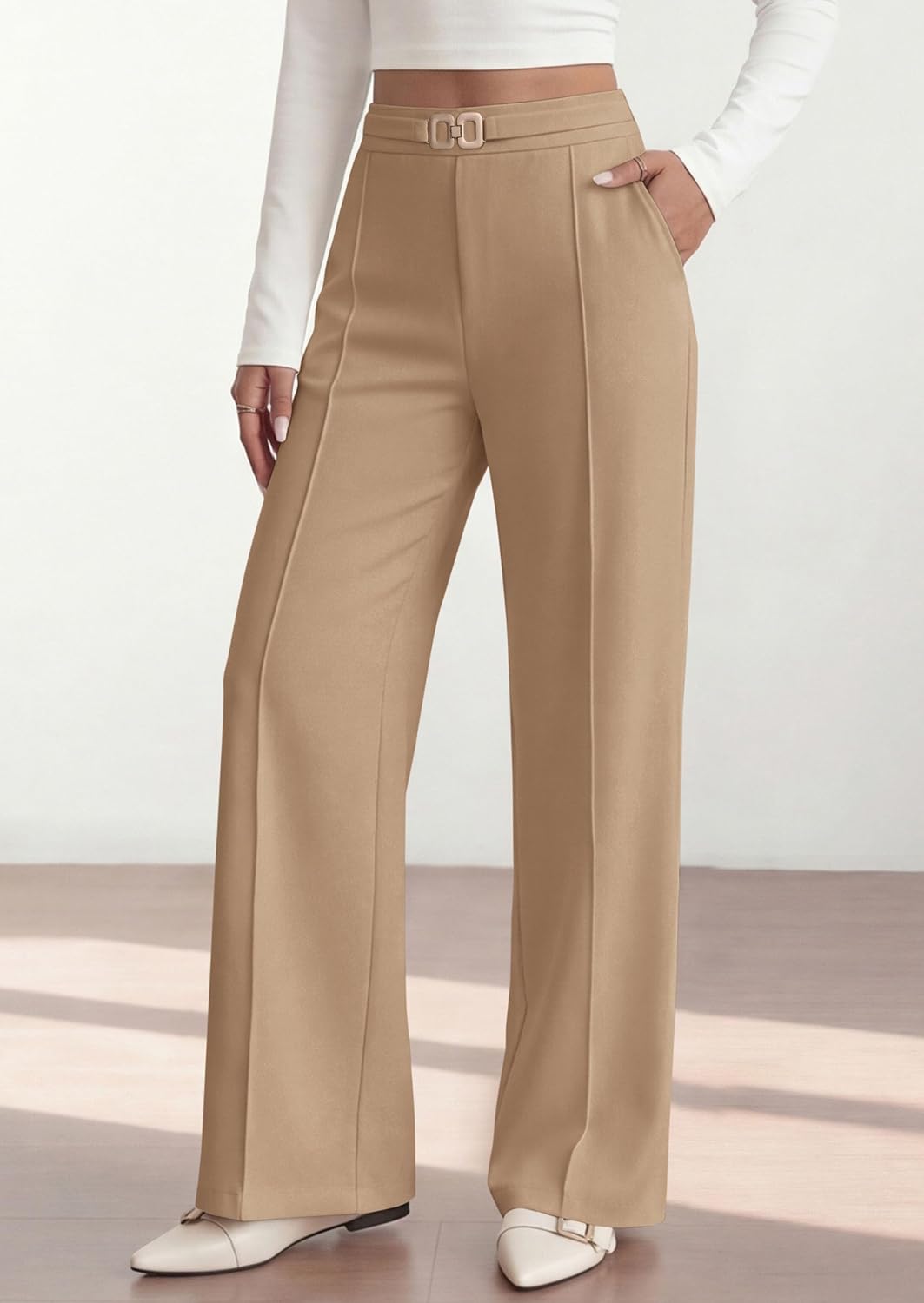PRETTYGARDEN Womens Dress Pants High Waisted Tailored Trousers