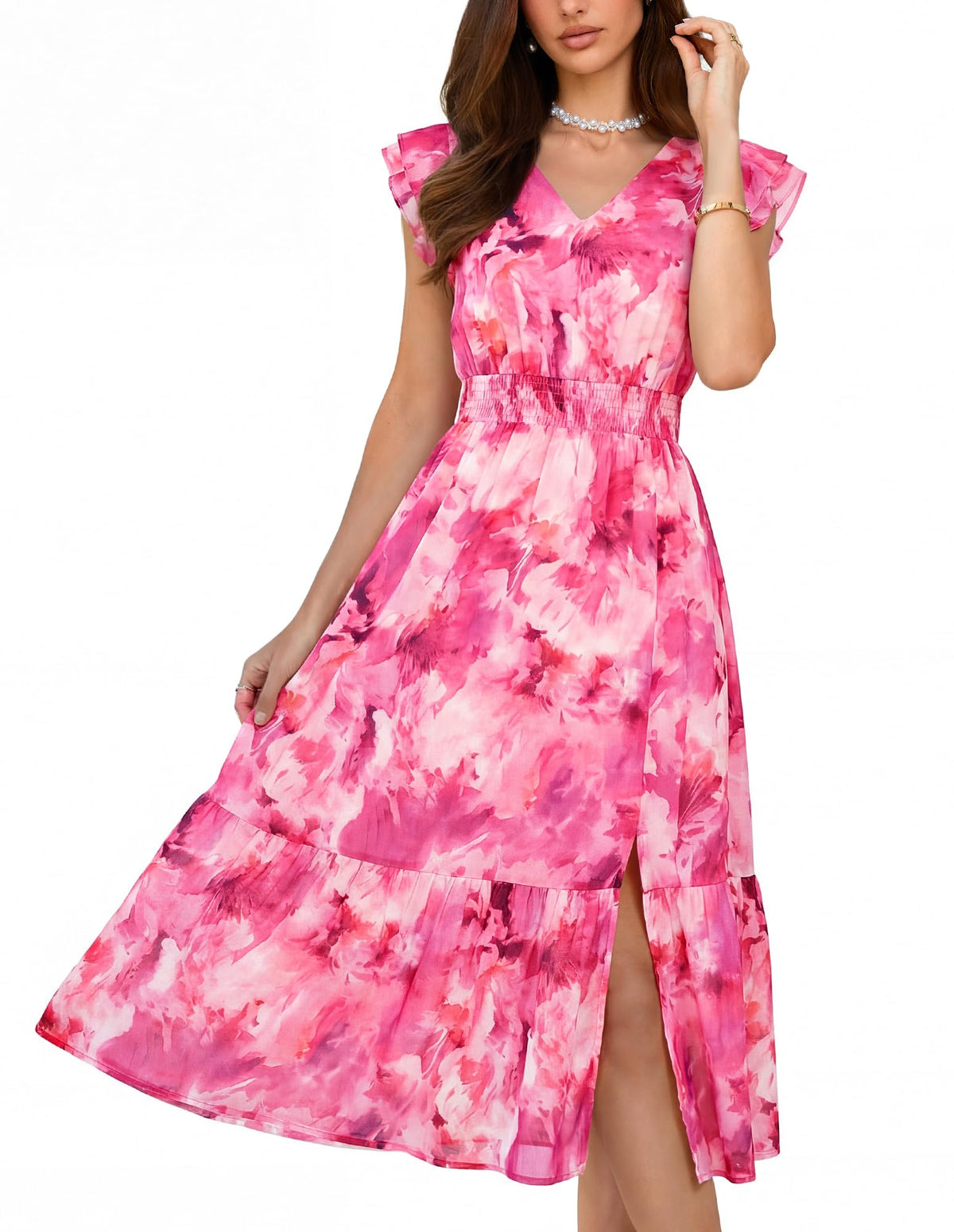 GRACE KARIN Womens Summer Wedding Guest Dresses Boho Beach Midi Sundress