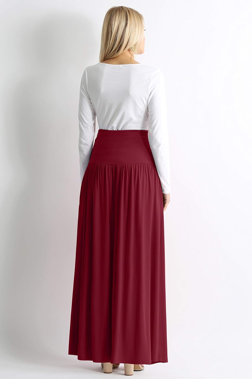 Simlu Maxi Skirts for Women Ankle Length Skirt Casual Long Skirt High Waisted Maxi Skirt Reg and Plus Size Skirt Long Skirt