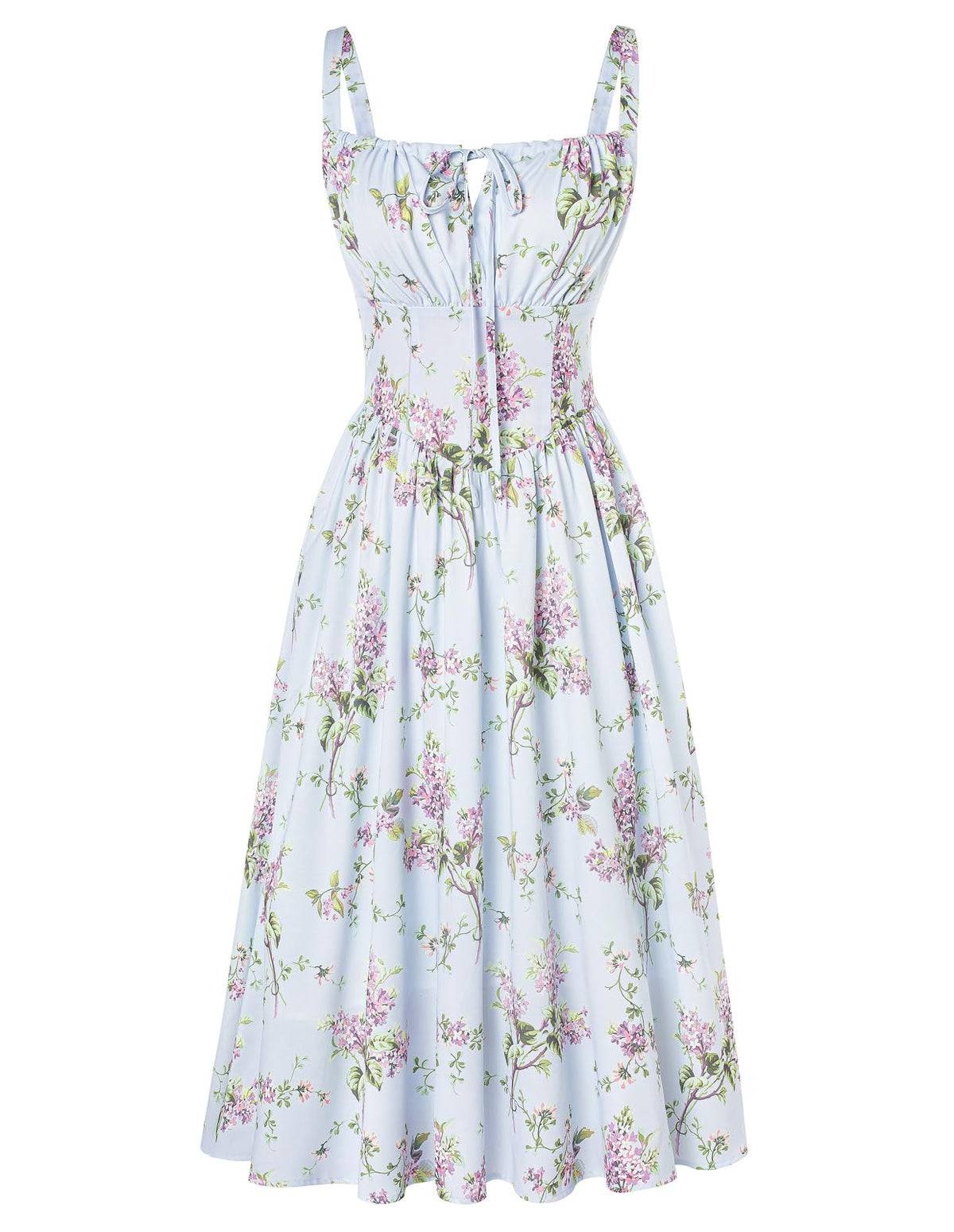 Scarlet Darkness Women's Floral Corset Dress with Pockets for Summer Spring
