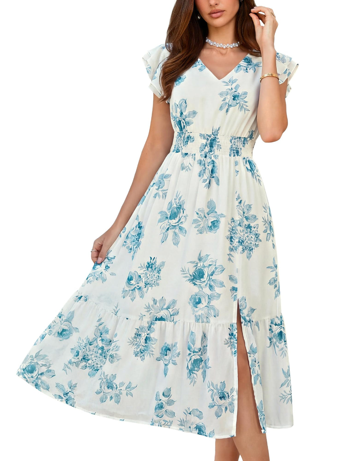 GRACE KARIN Womens Summer Wedding Guest Dresses Boho Beach Midi Sundress