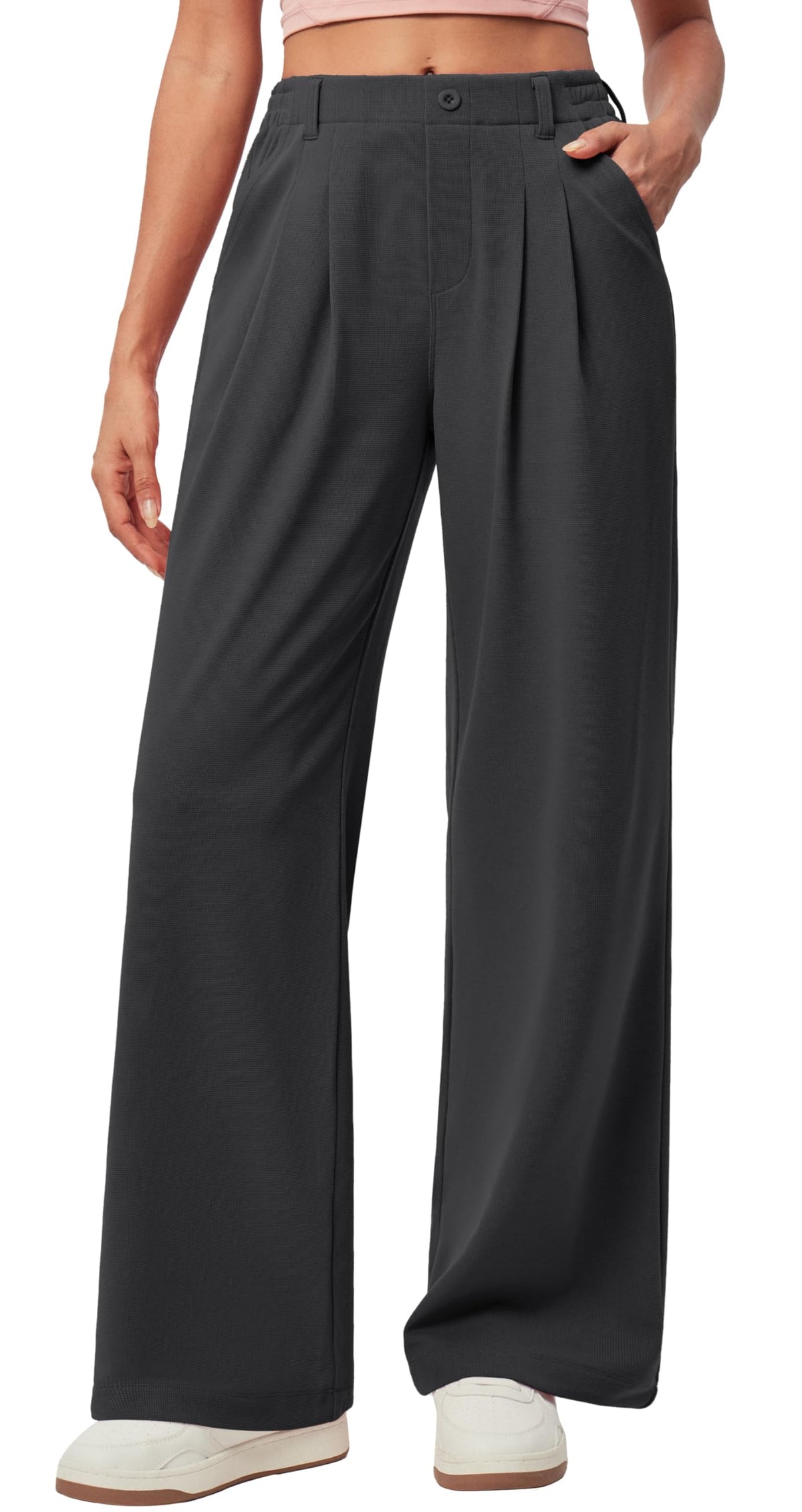 Wide Leg Dress Pants for Women Pull on Work Pants Business Causal Outfits