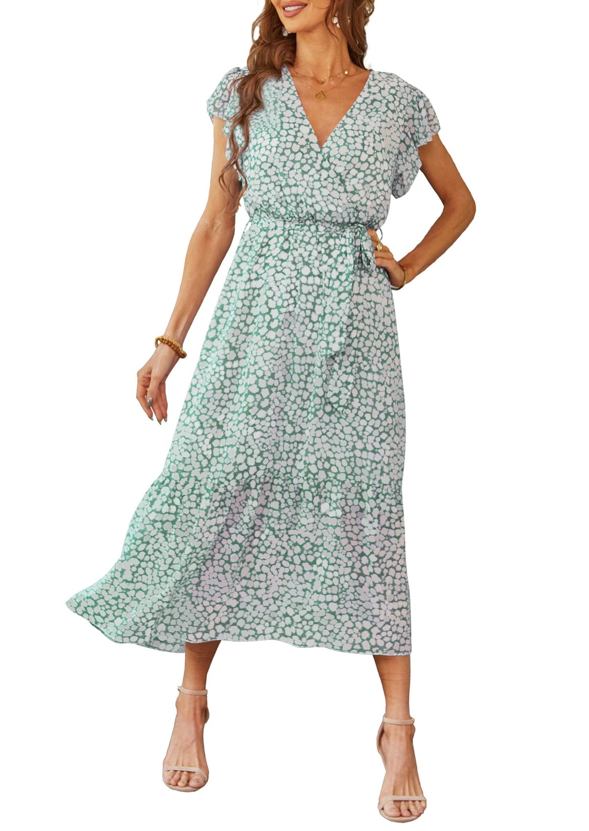 PRETTYGARDEN Women's Summer Floral Boho Maxi Dress
