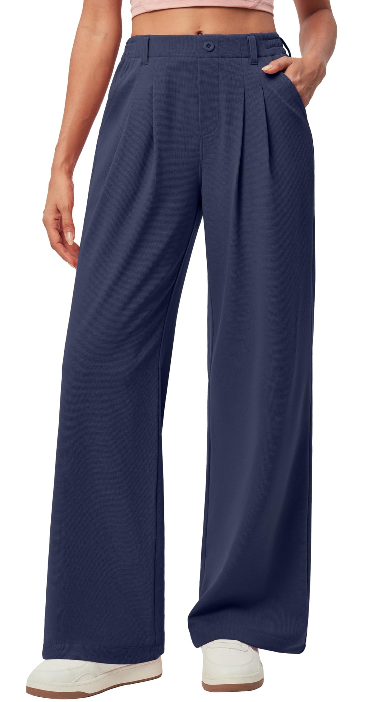 Wide Leg Dress Pants for Women Pull on Work Pants Business Causal Outfits