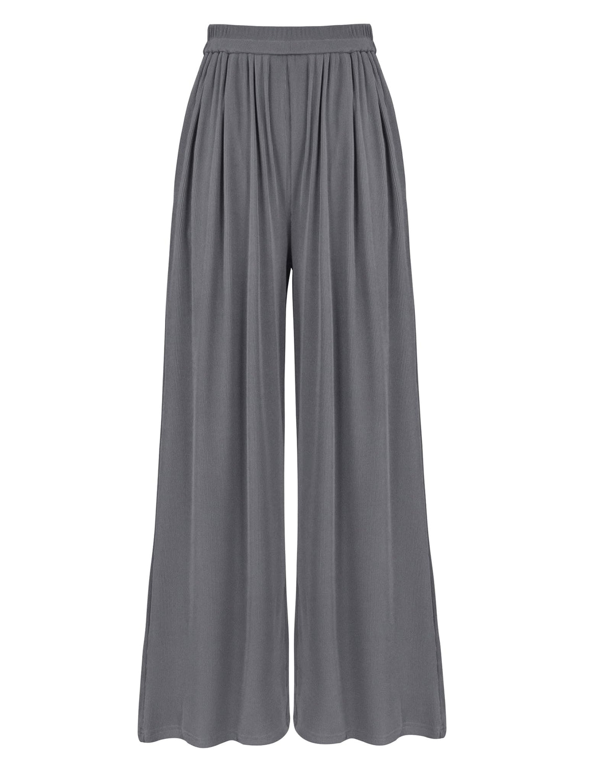 BTFBM High Waist Palazzo Pants for Women Rib Knit