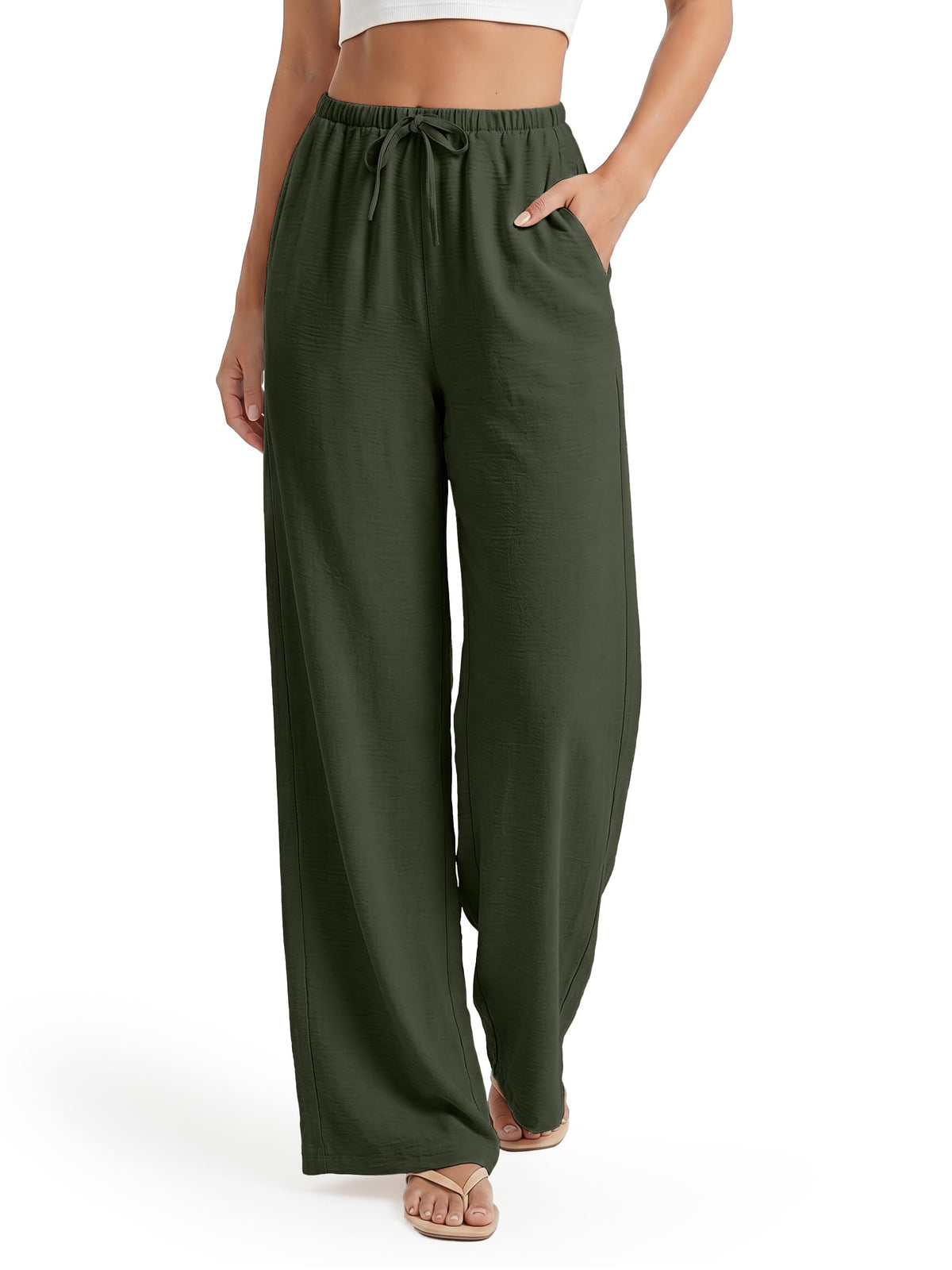 SEVEGO Tall Women 32"/34"/36" Inseam Wide Leg Flowy Palazzo Summer Pants