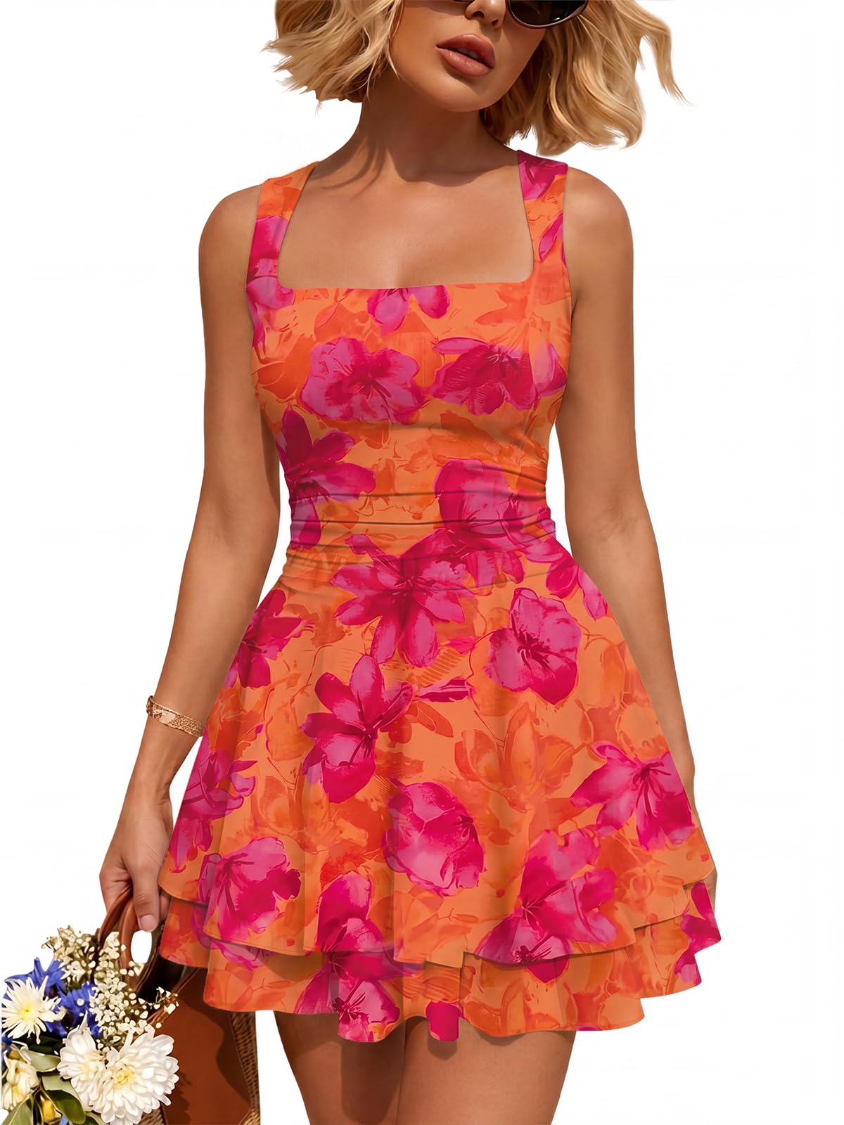 Trendy Queen Women Mini Summer Party Homecoming Beach Vacation Sun Dresses