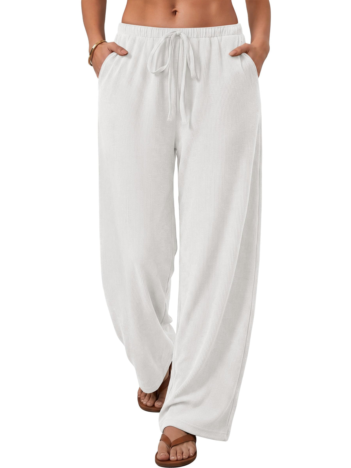 ANRABESS Womens Fall Straight Leg Lounge Pants Pajama Bottoms